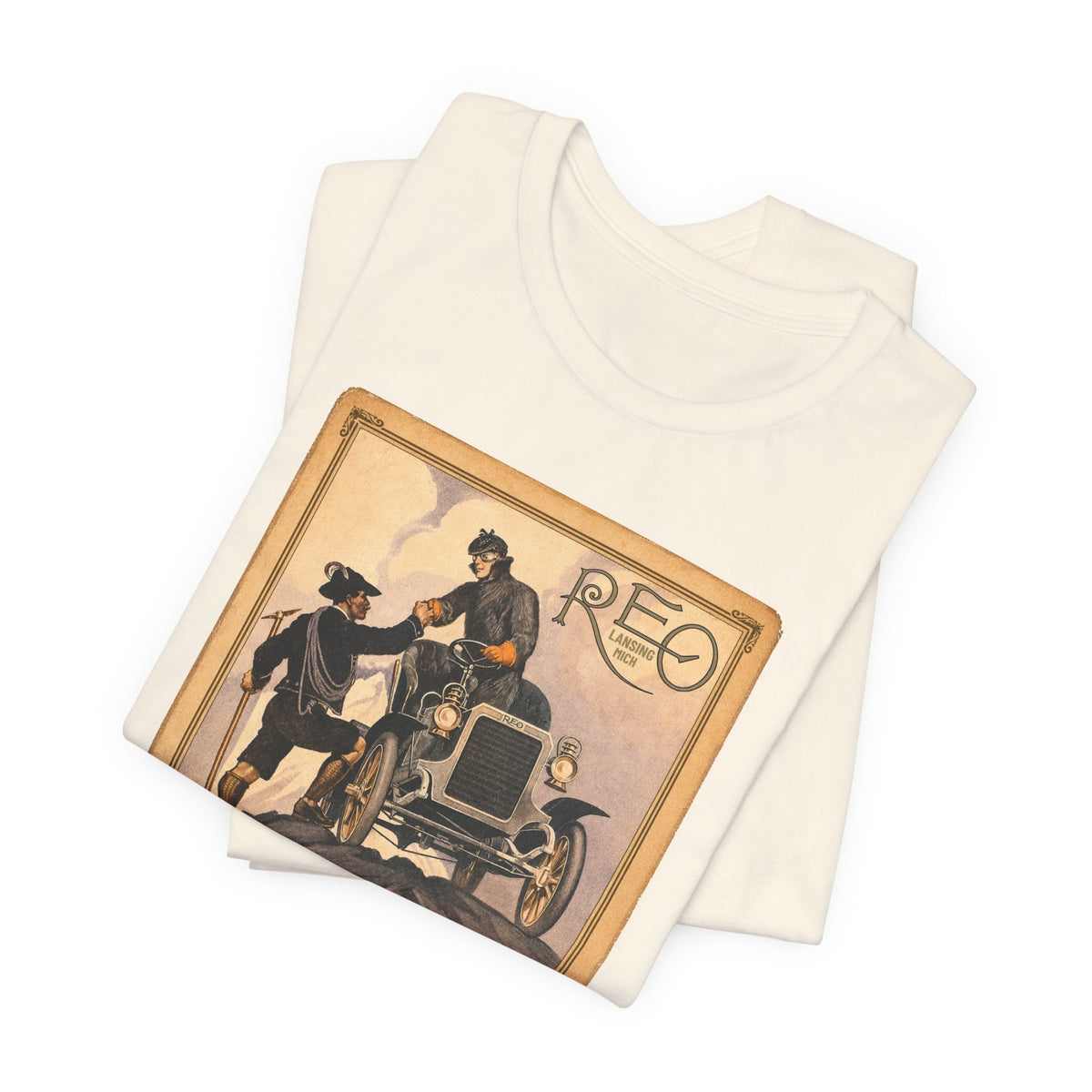 REO Lansing Michigan Mountain Climbers T-Shirt - Unisex Soft Short Sleeve Tee