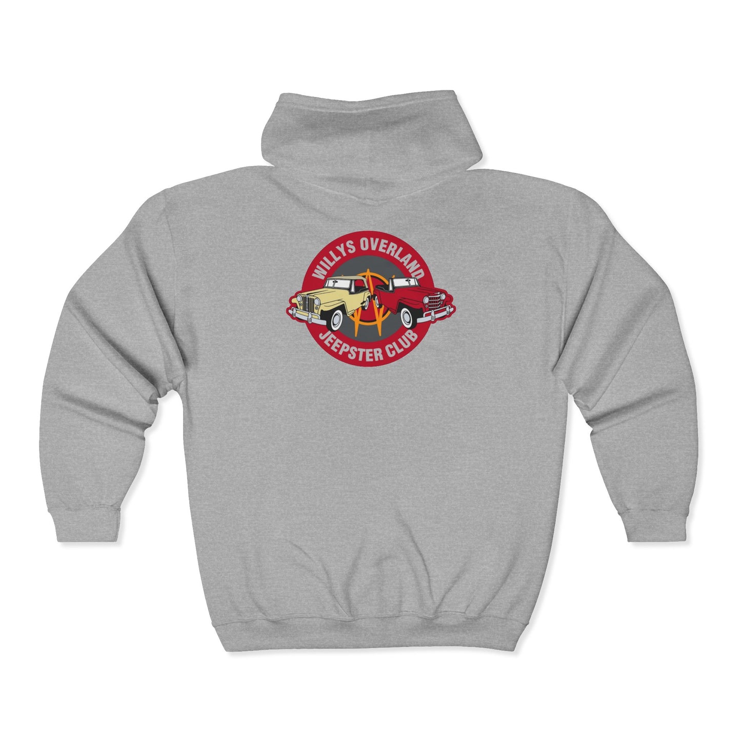 Vintage Willys Overland Jeepster Club Zip Hoodie