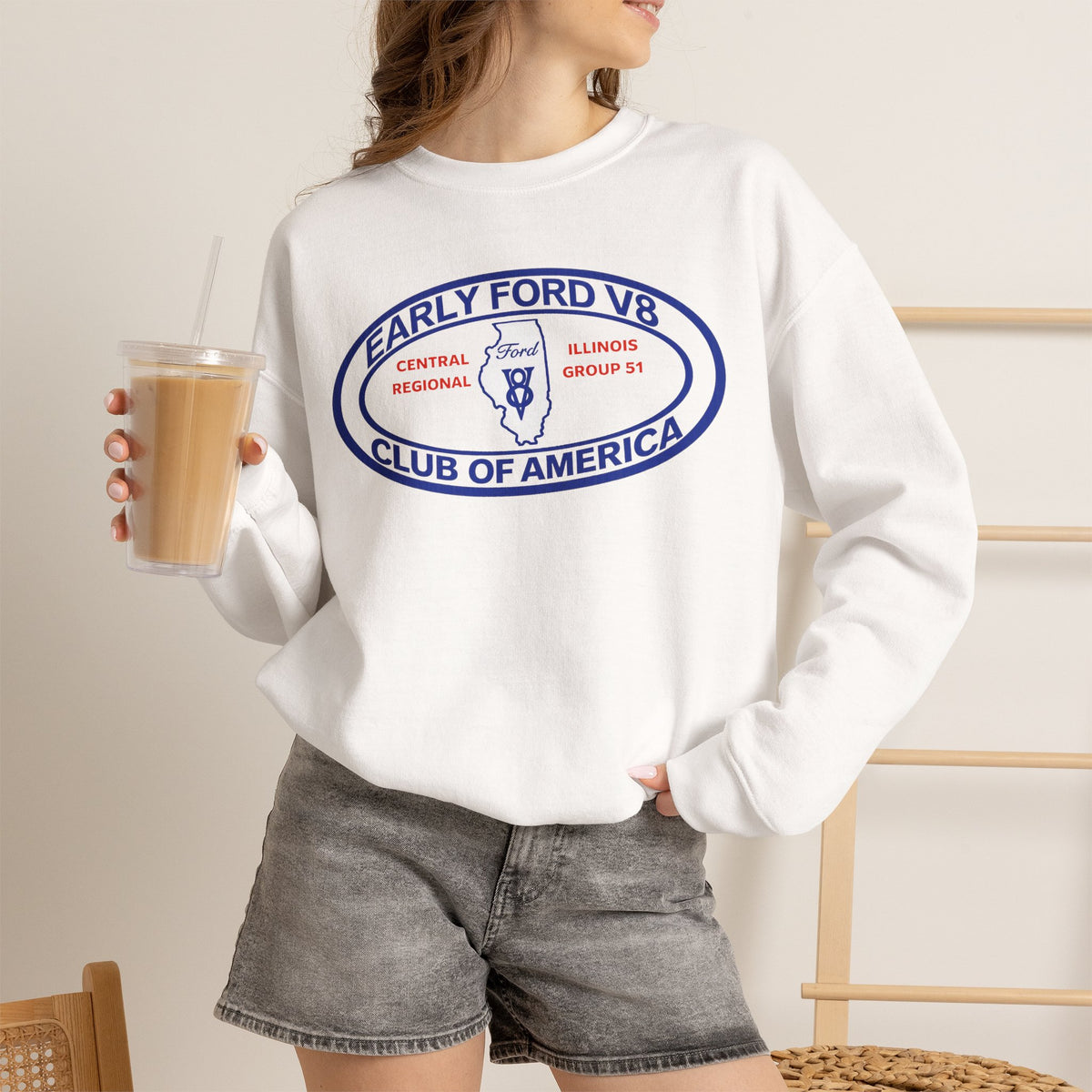 Central Illinois Early Ford V8 Unisex Heavy Blend™ Crewneck Sweatshirt