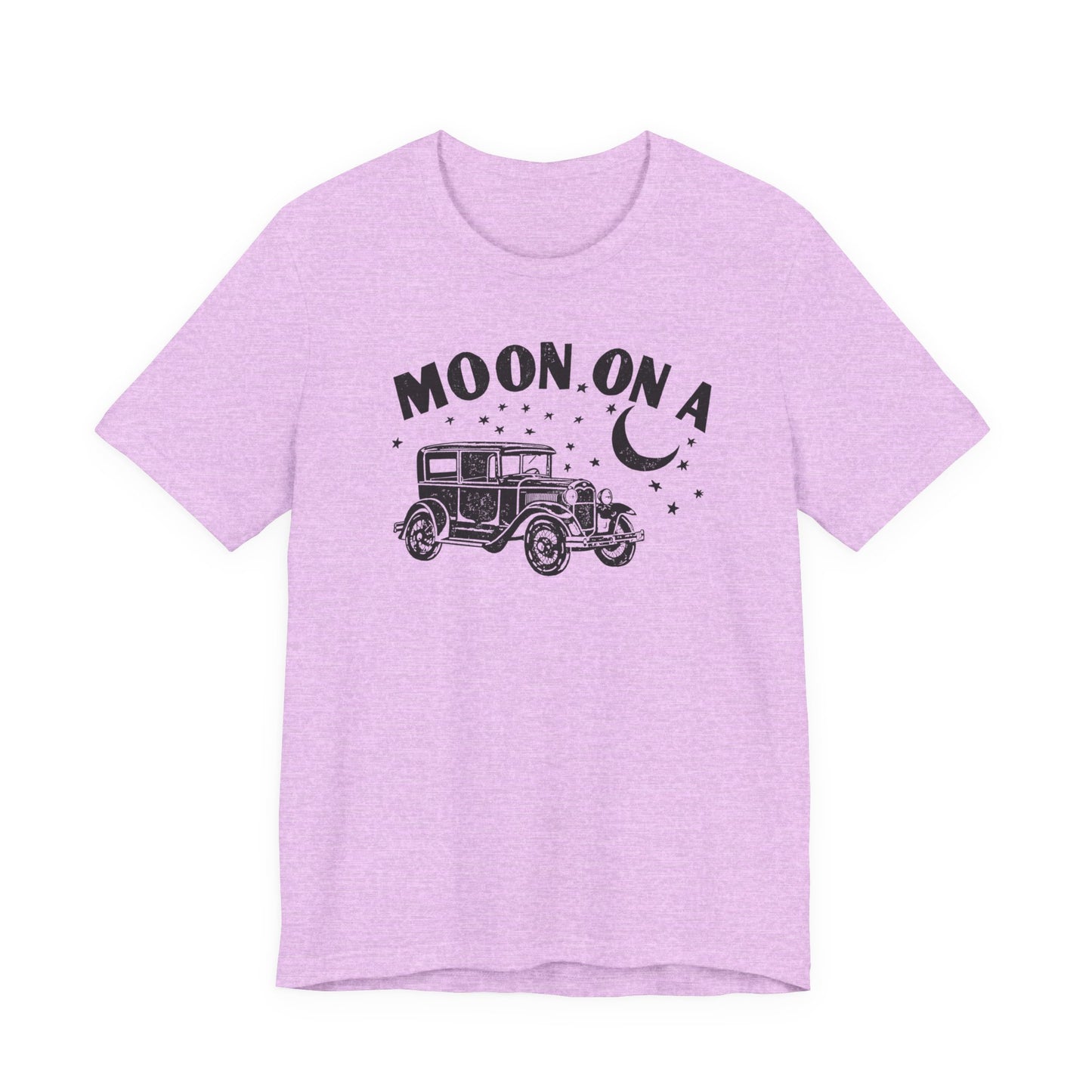 Moon On A Vintage Car T-Shirt — Retro Moon Graphic Tee