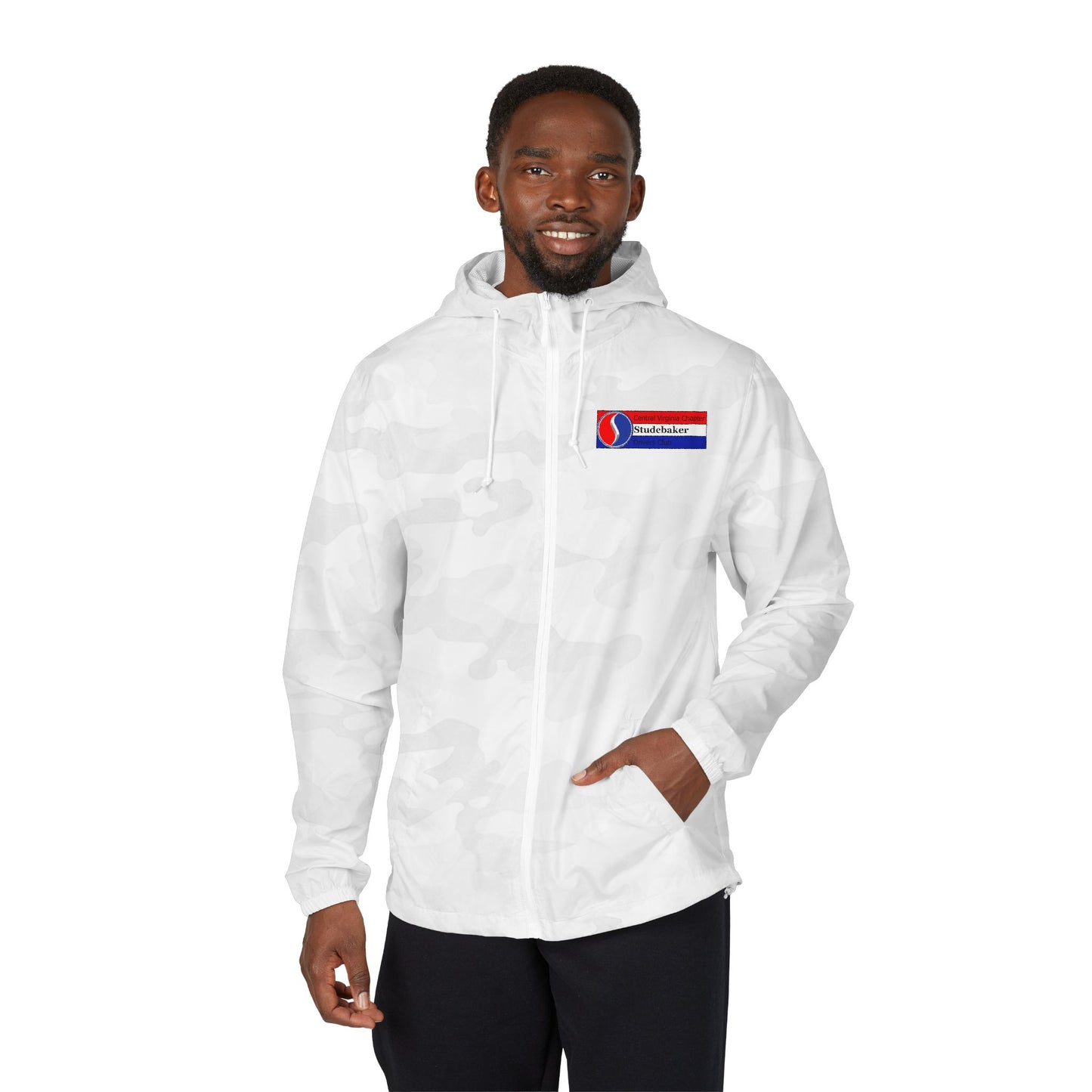 Central Virginia Chapter Studebaker Drivers Club Windbreaker Jacket — Full-Zip Hooded Windbreaker