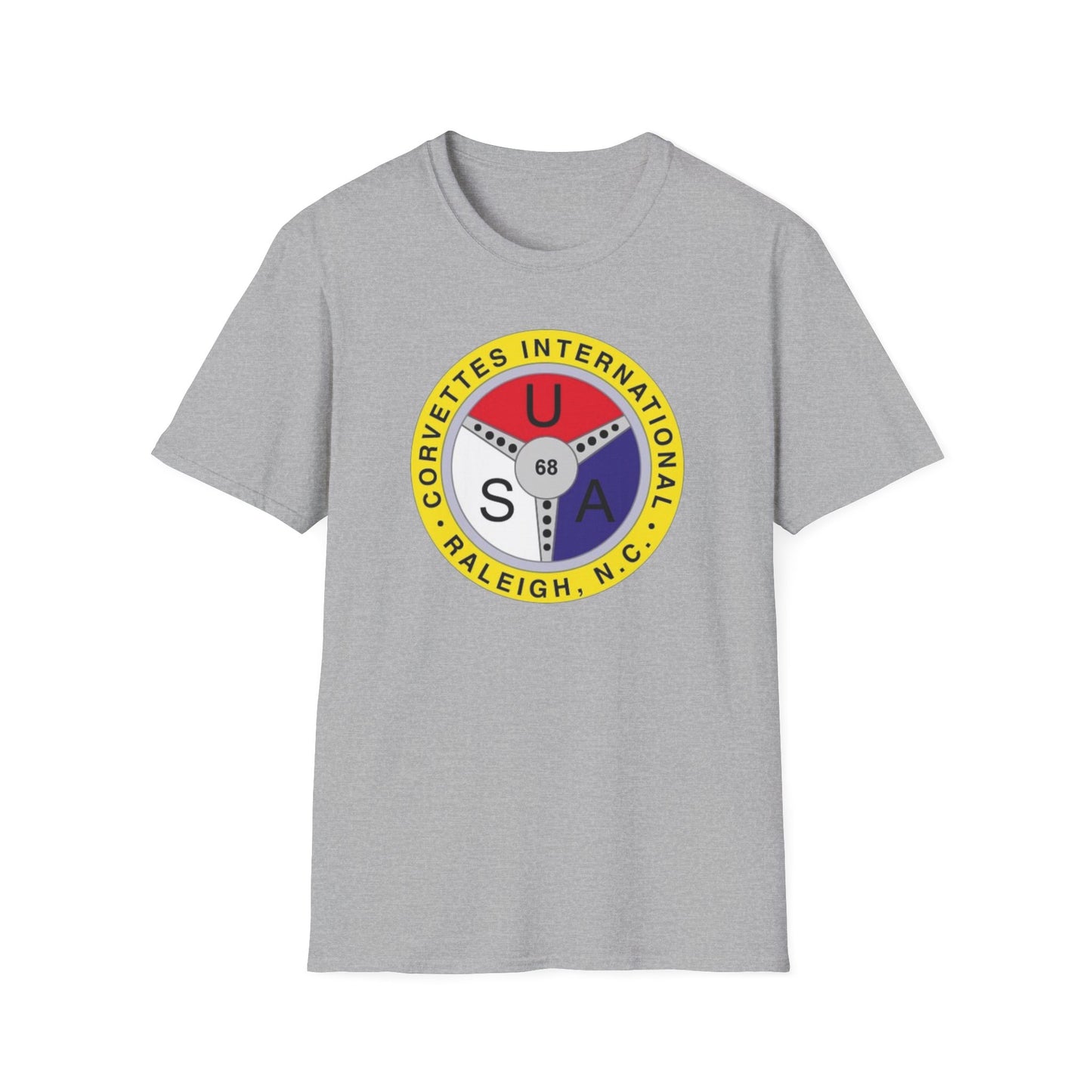 Corvettes International Raleigh NC Logo T-Shirt — Unisex Softstyle T-Shirt