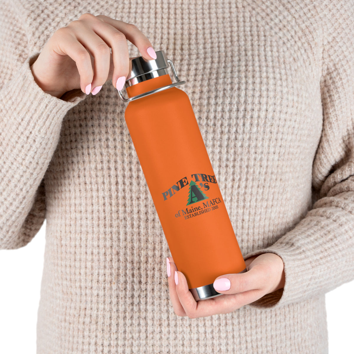 Pine Tree A's of Maine, MAFCA 22oz Copper Vacuum Insulated Water Bottle