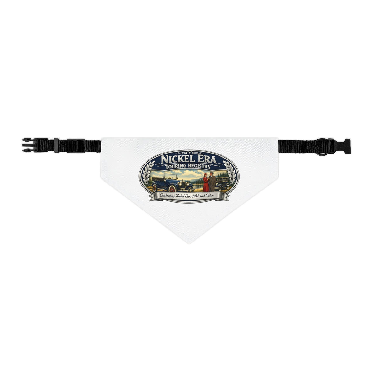 Nickel Era Touring Registry Vintage Car Logo — Pet Bandana Collar