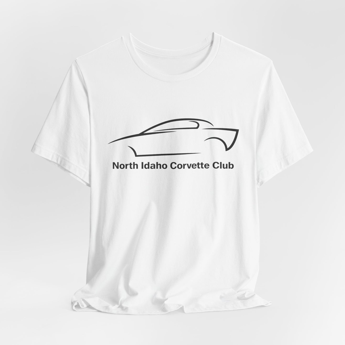 North Idaho Corvette Club T-Shirt — Minimal Car Outline Tee