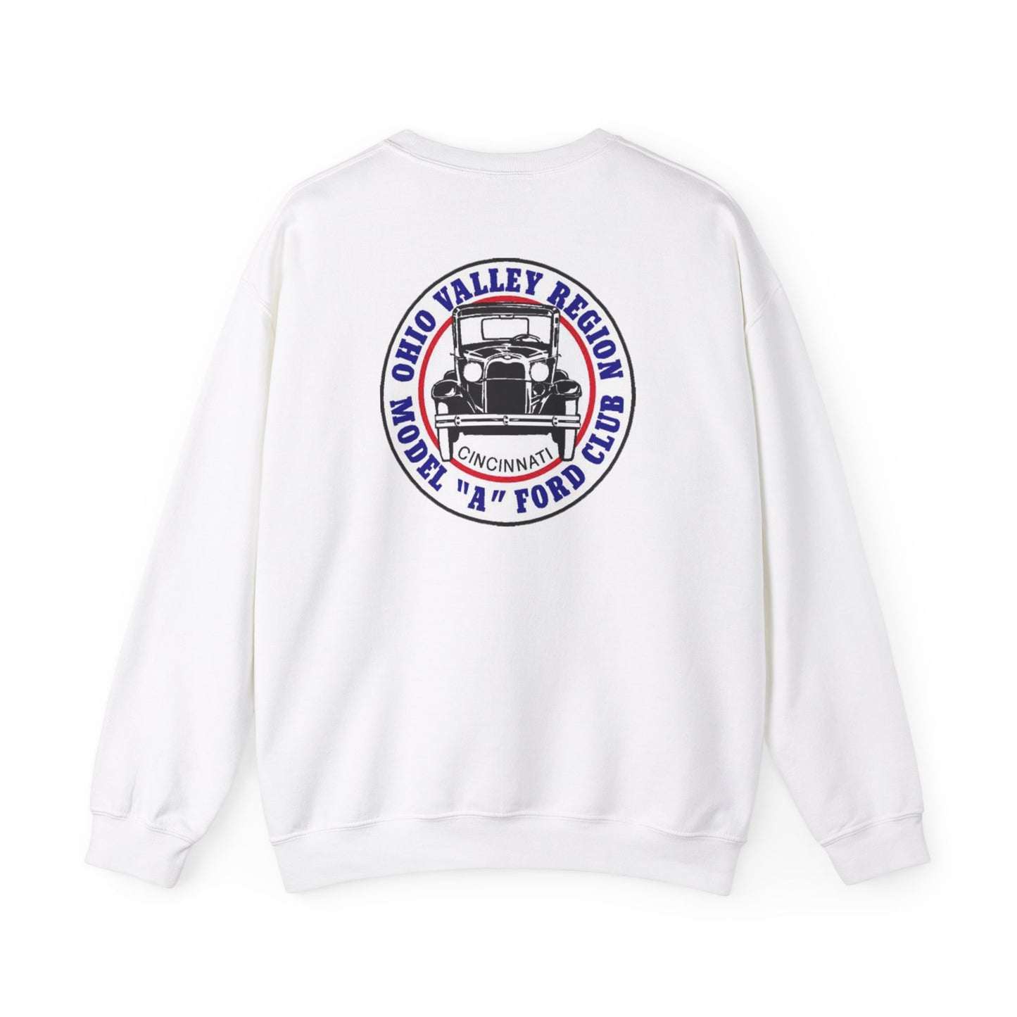 Ohio Valley Region Model A Ford Club (front and back logo) Unisex Heavy Blend™ Crewneck Sweatshirt