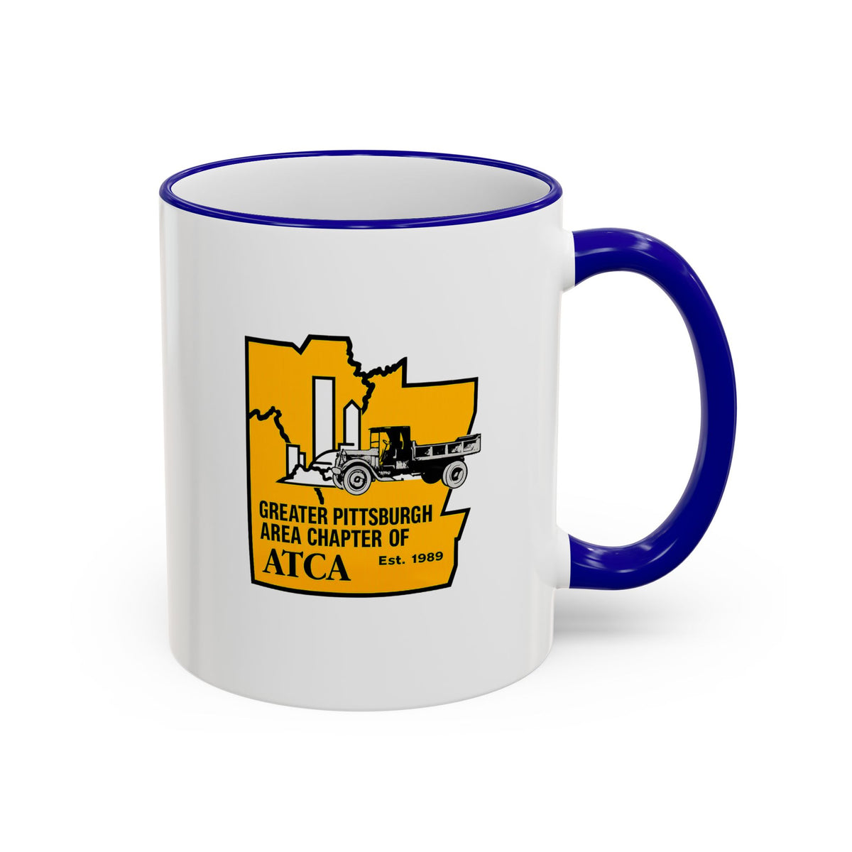 Greater Pittsburgh Area Chapter of ATCA Coffee Mug with Accent Rim & Handle