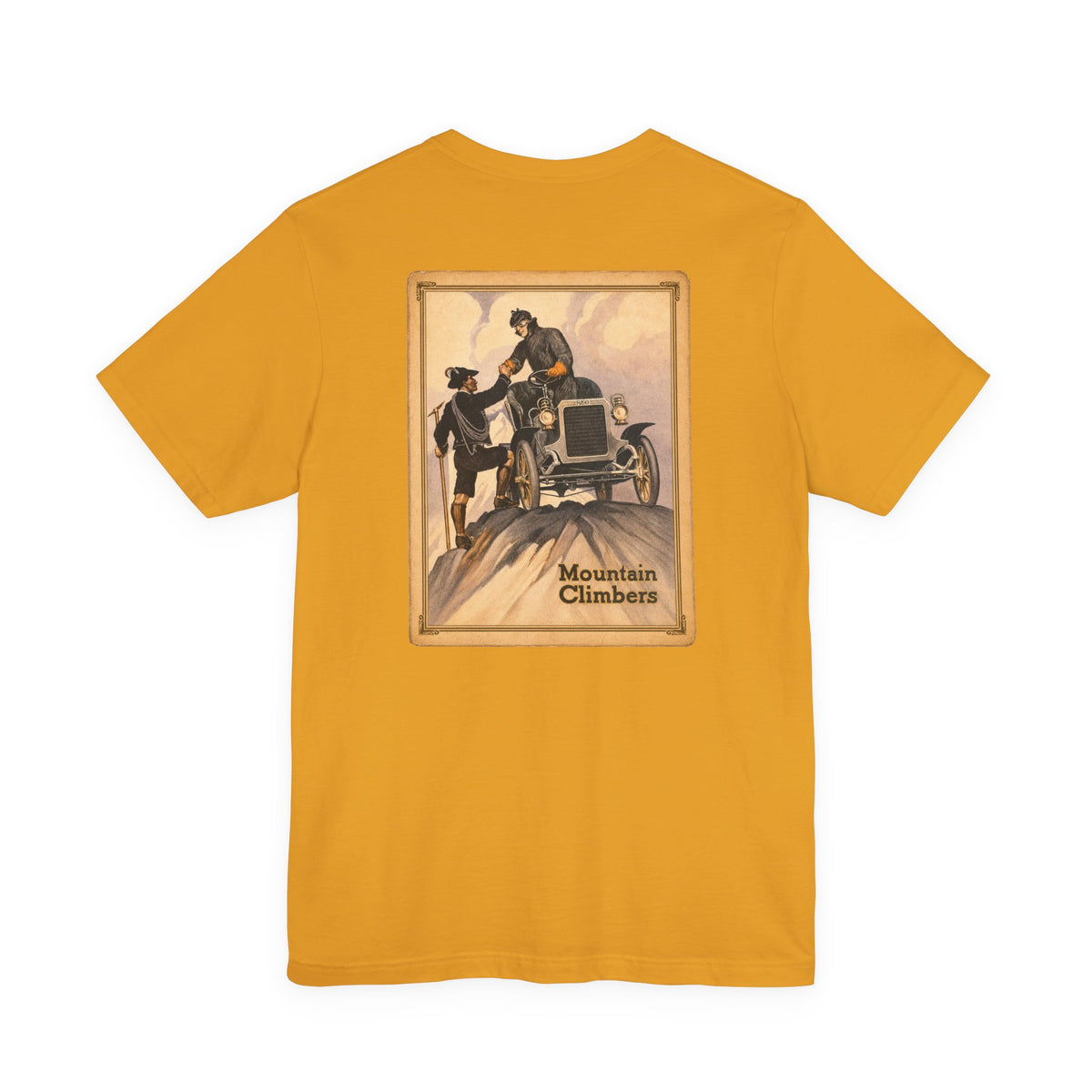 REO Lansing Michigan Mountain Climbers Tee — Unisex Soft Short Sleeve Tee