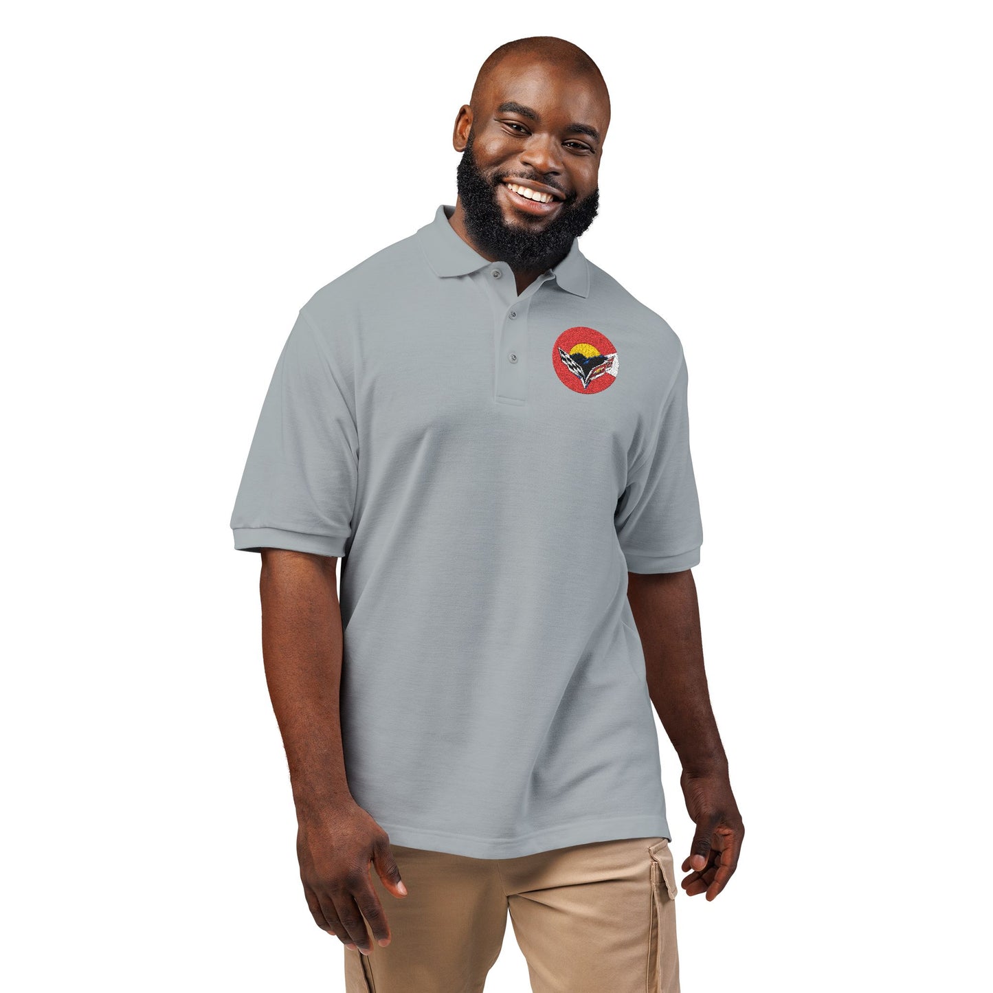 Central Colorado Corvette Club Embroidered Polo Shirt — Classic Golf Polo