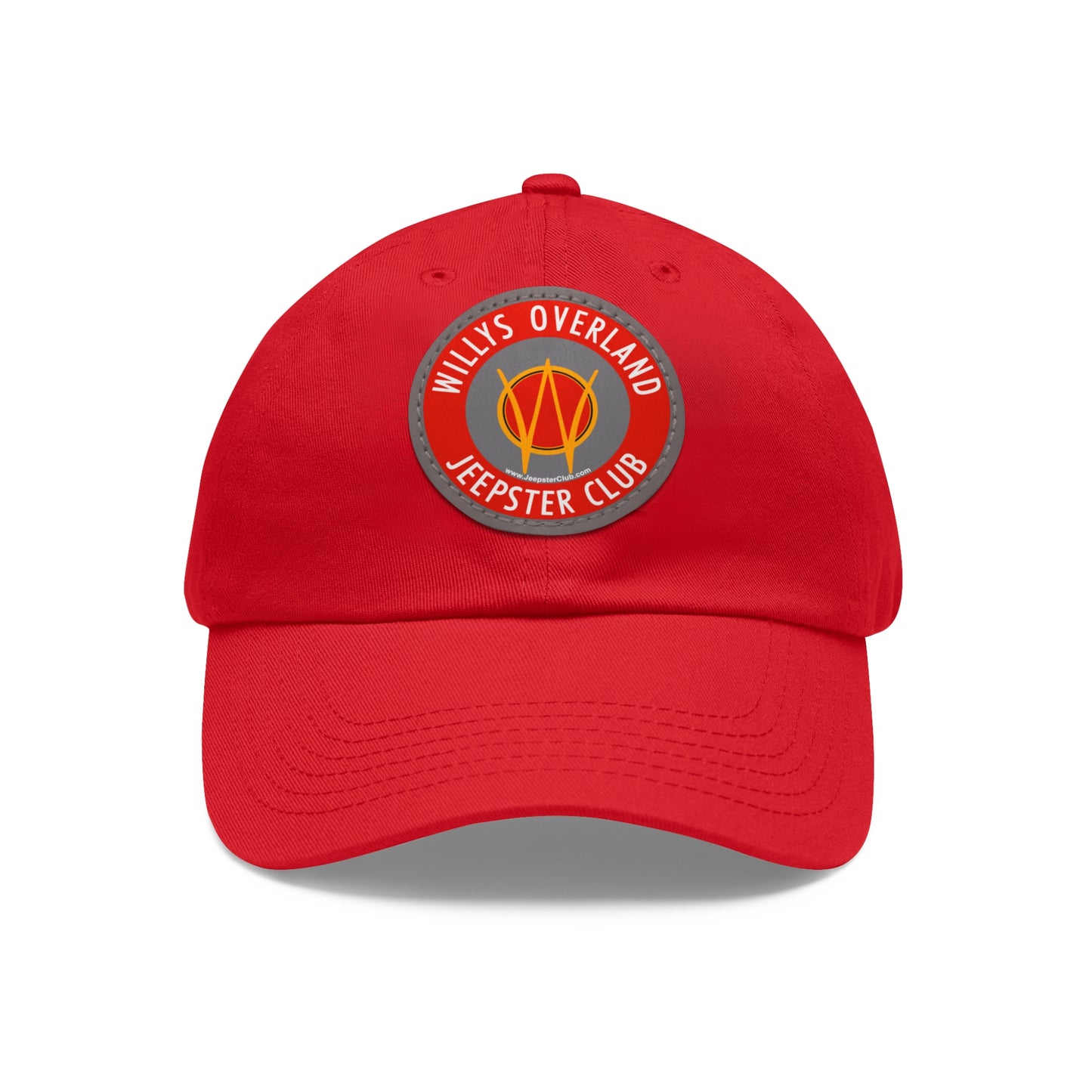 Willys Overland Jeepster Club Leather Patch Printed Dad Hat