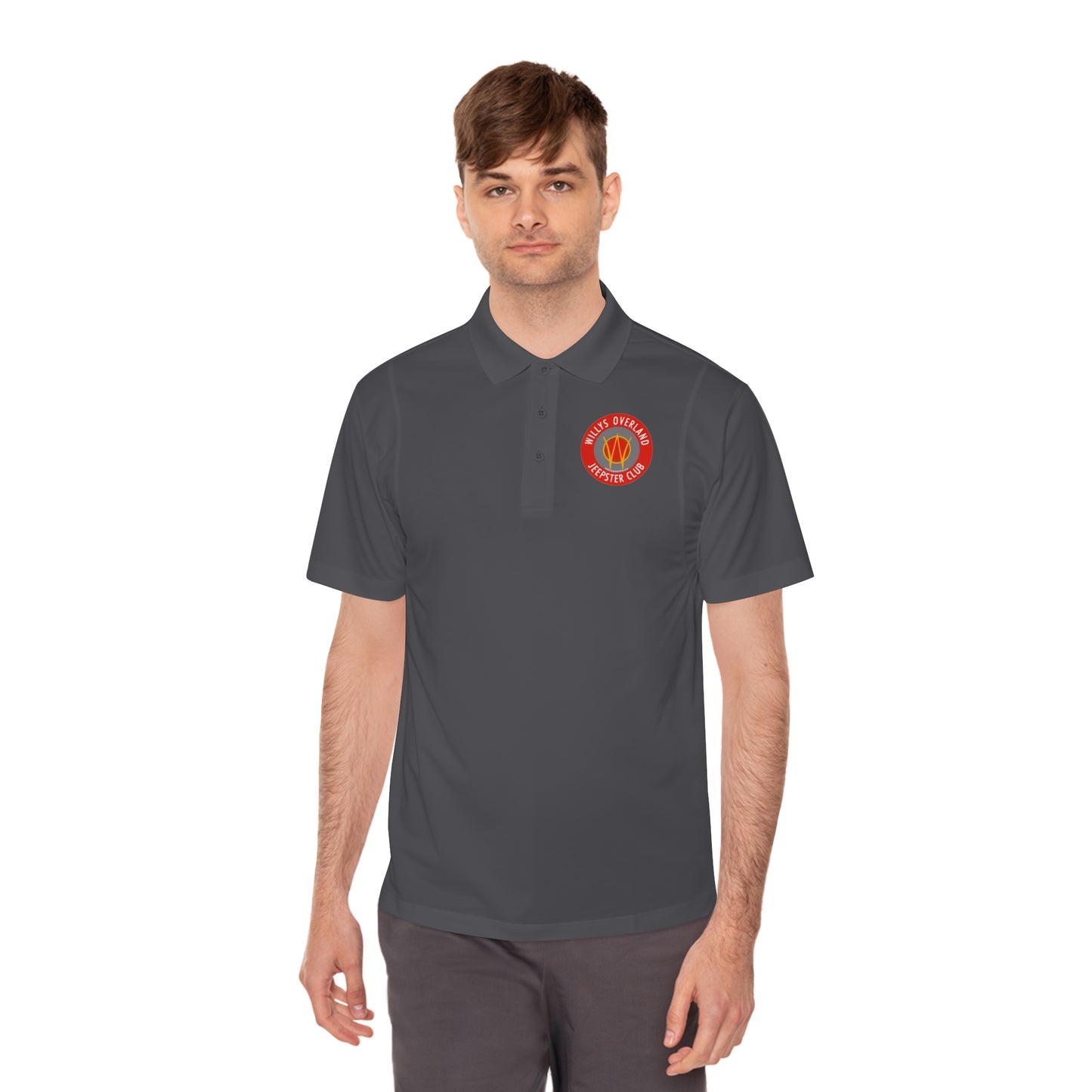 Willys Overland Jeepster Club Polo Shirt — Classic Car Club Printed Logo Polo