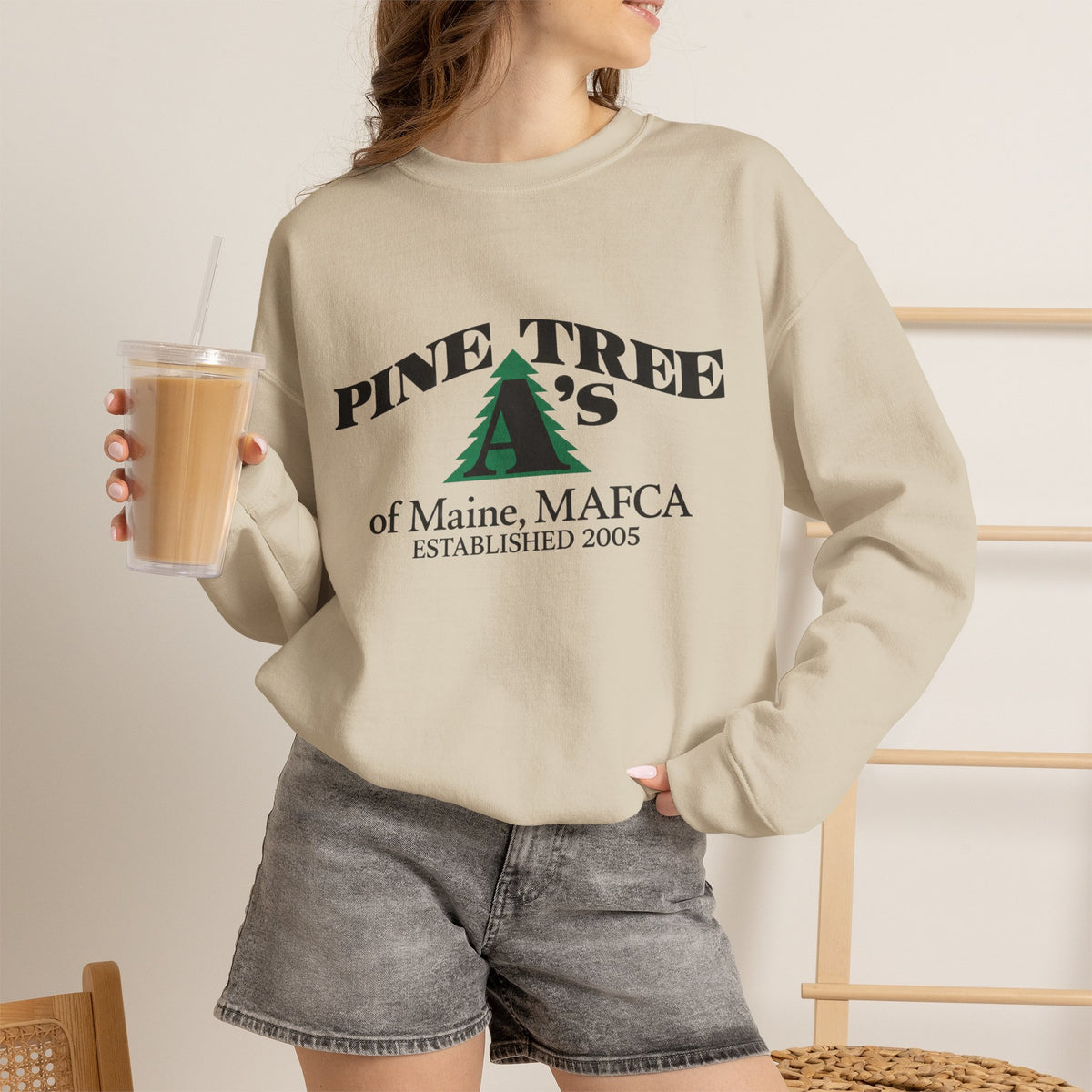 Pine Tree A's of Maine, MAFCA — Unisex Heavy Blend™ Crewneck Sweatshirt