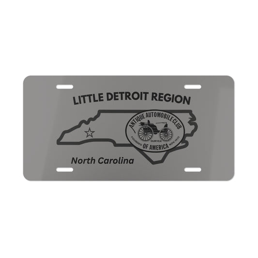 Little Detroit Region North Carolina Vanity Plate — Antique Automobile Club Emblem