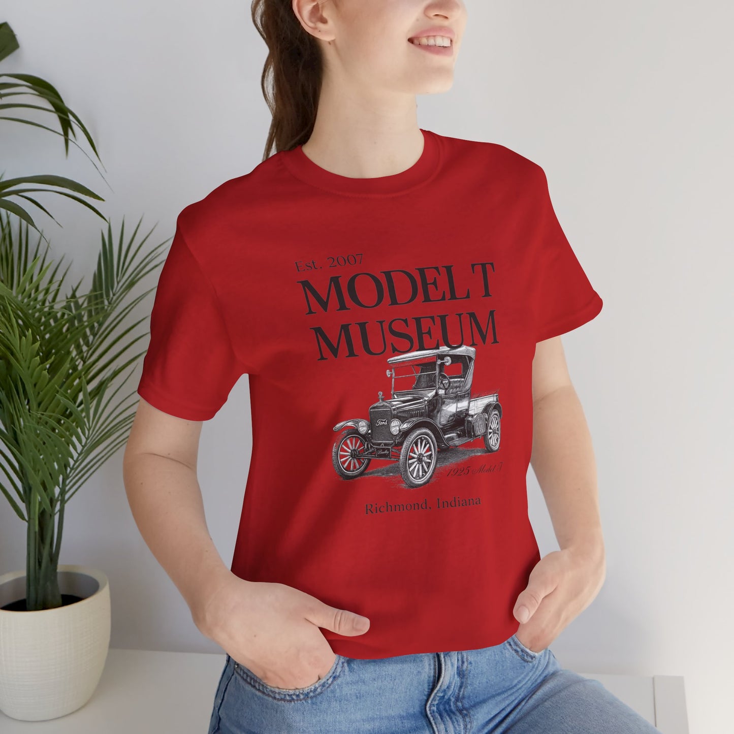 1925 Model T Pickup "Bradley" Museum Tee — Vintage Ford Model T Illustration (Richmond, Indiana)