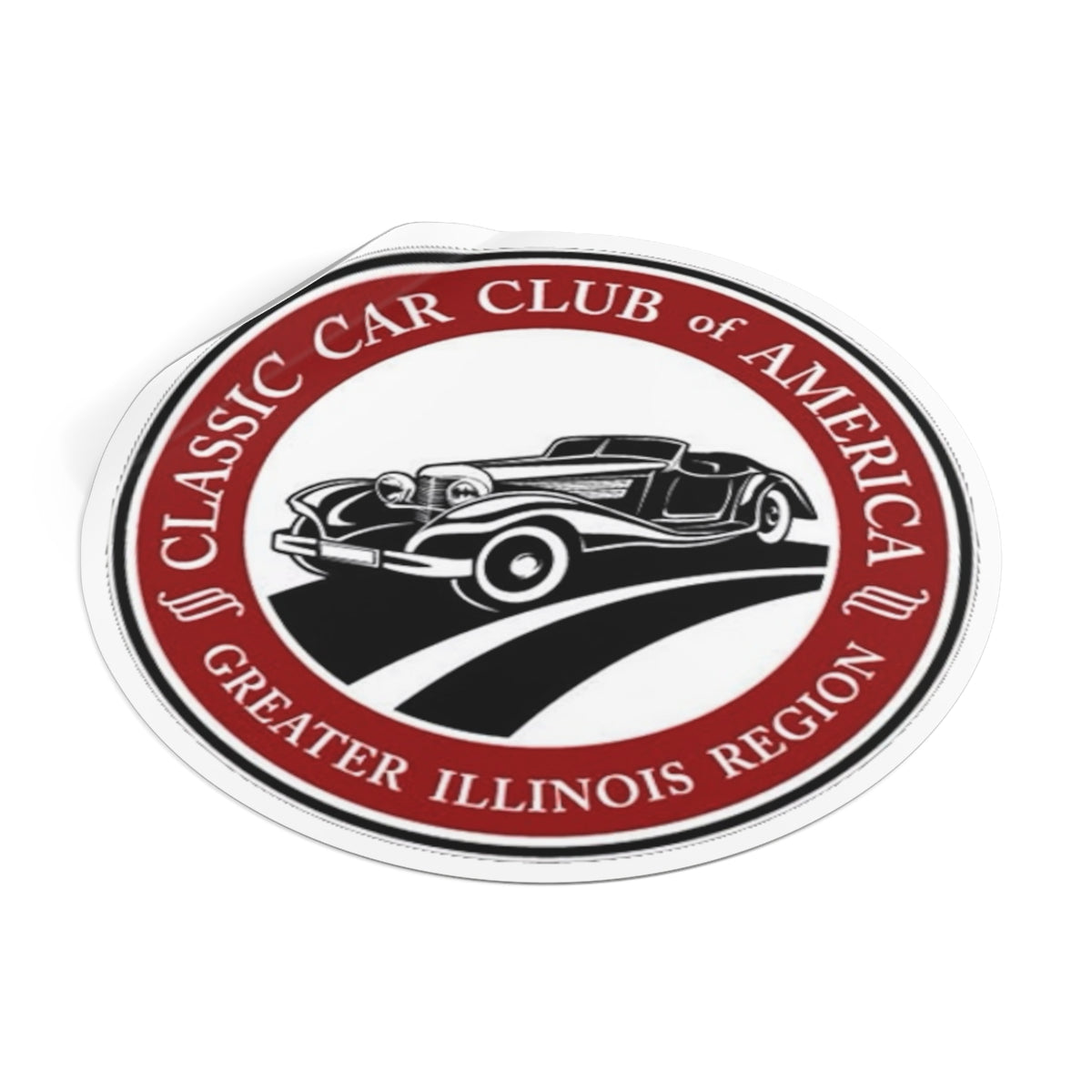 Classic Car Club of America Greater Illinois Region Round Vinyl Sticker