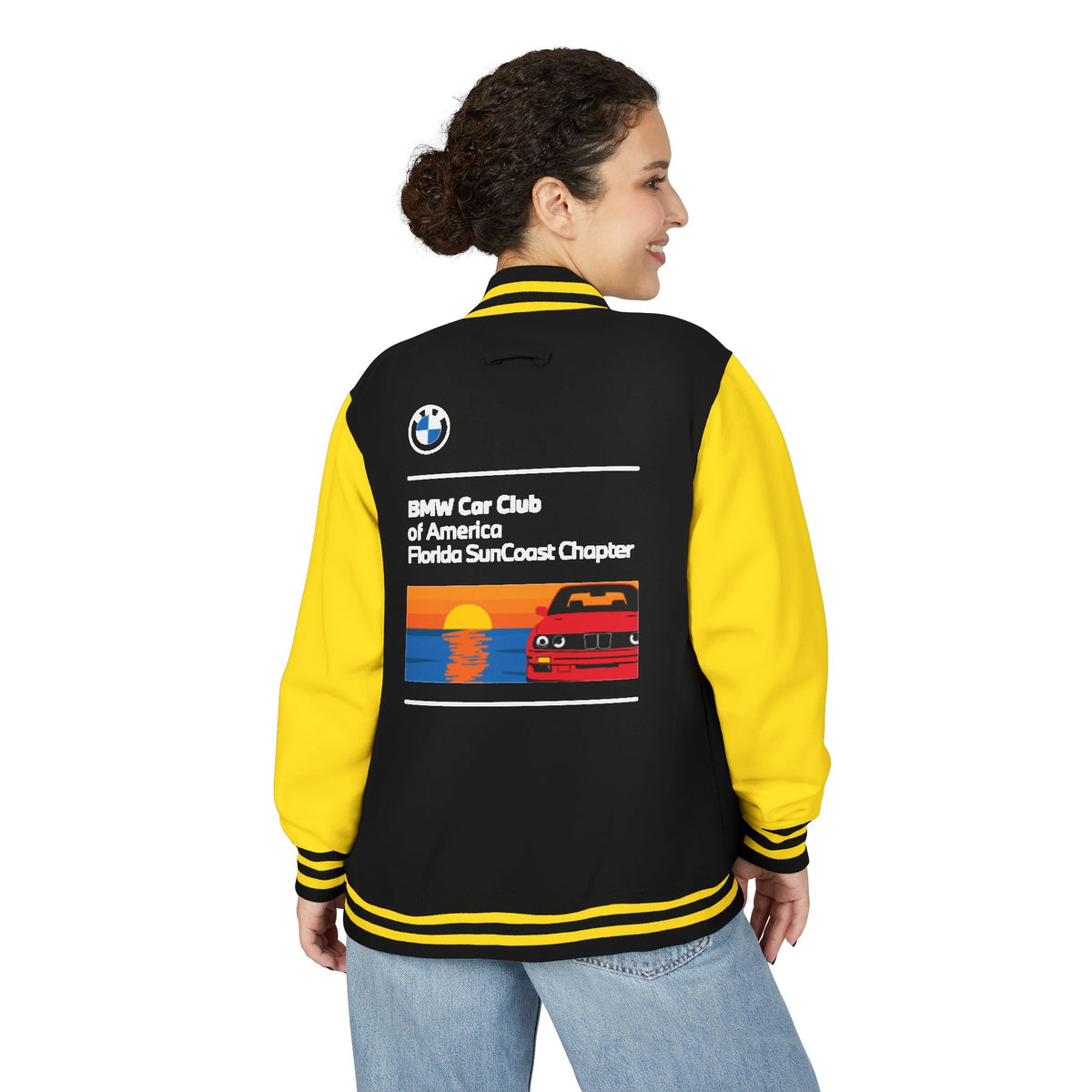 BMW Car Club of America Florida SunCoast Chapter Letterman Jacket - Front and Back Logos
