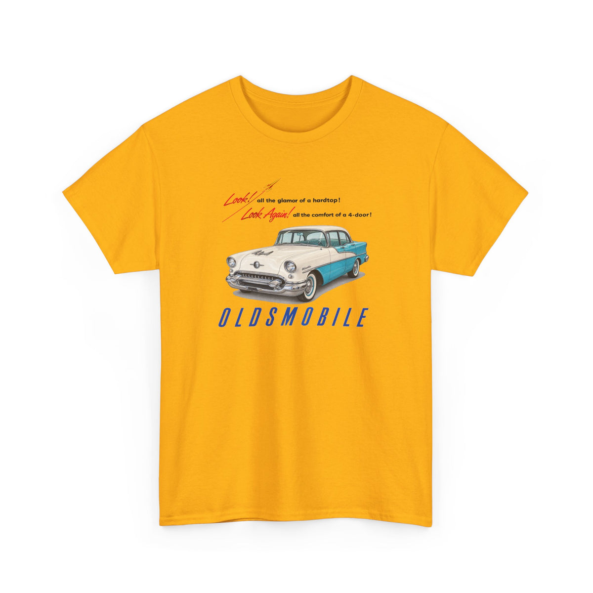 Oldsmobile Retro 1950s Cruiser Graphic T-Shirt - Unisex Heavy Cotton Tee (TeresaT)