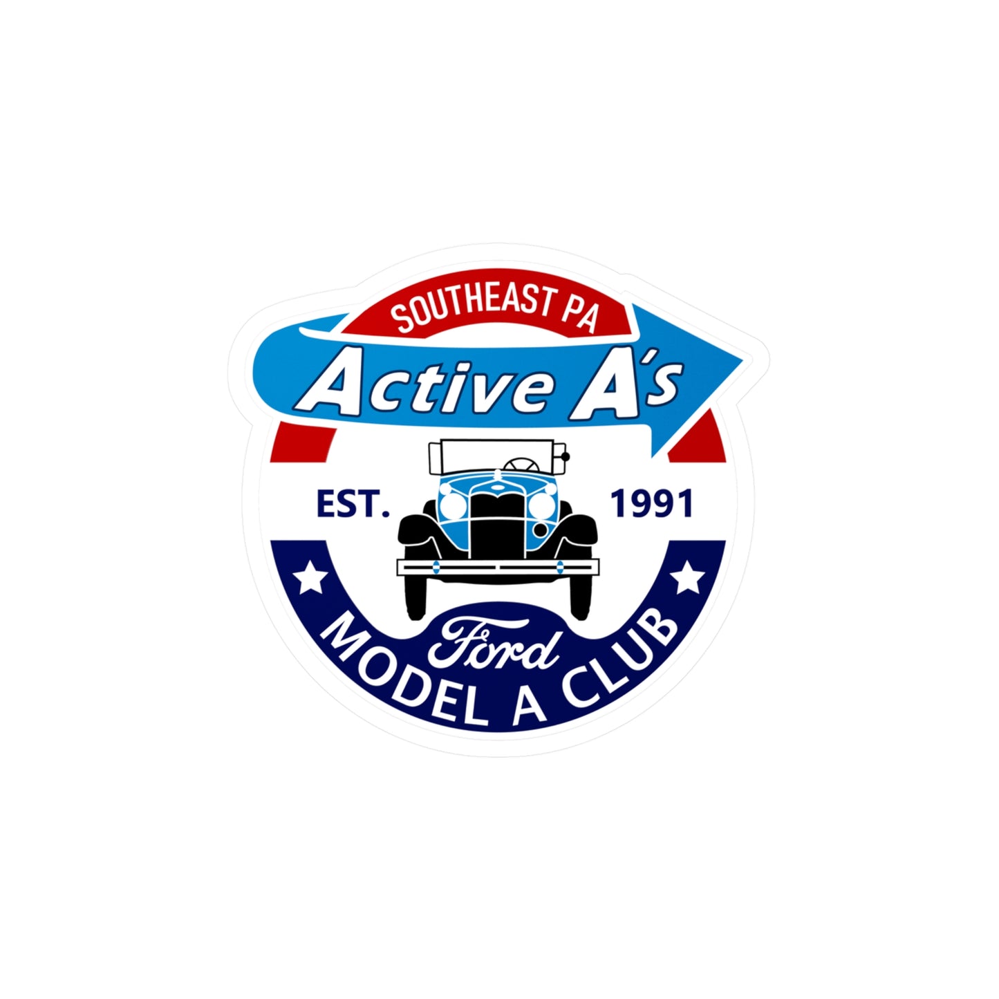 Active A's Ford Model A Club Vinyl Decal — Car Sticker