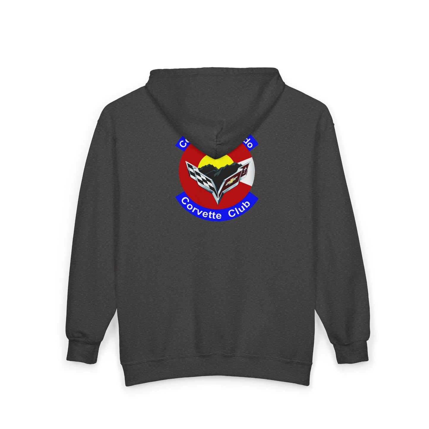 Central Colorado Corvette Club Zip Hoodie — Front and Back Logos