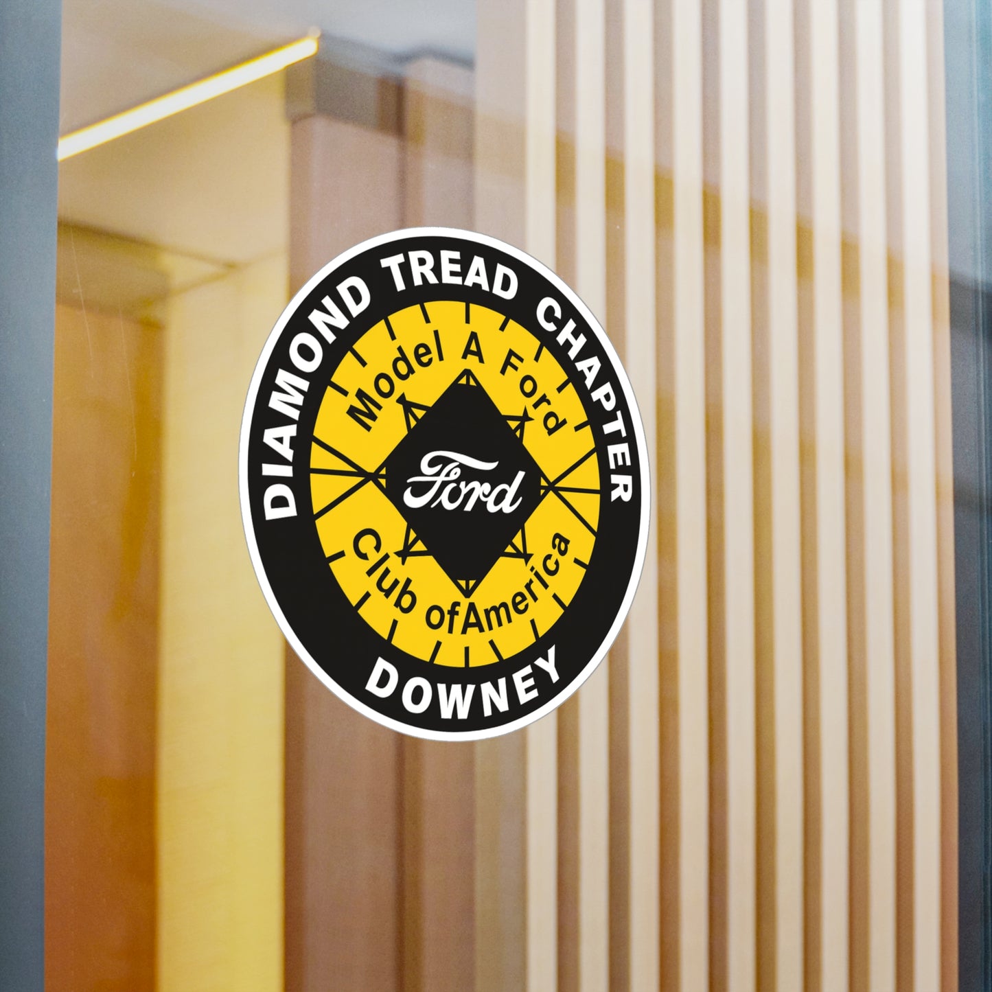 Diamond Tread Chapter Ford Club Vinyl Sticker — Kiss-Cut Decal