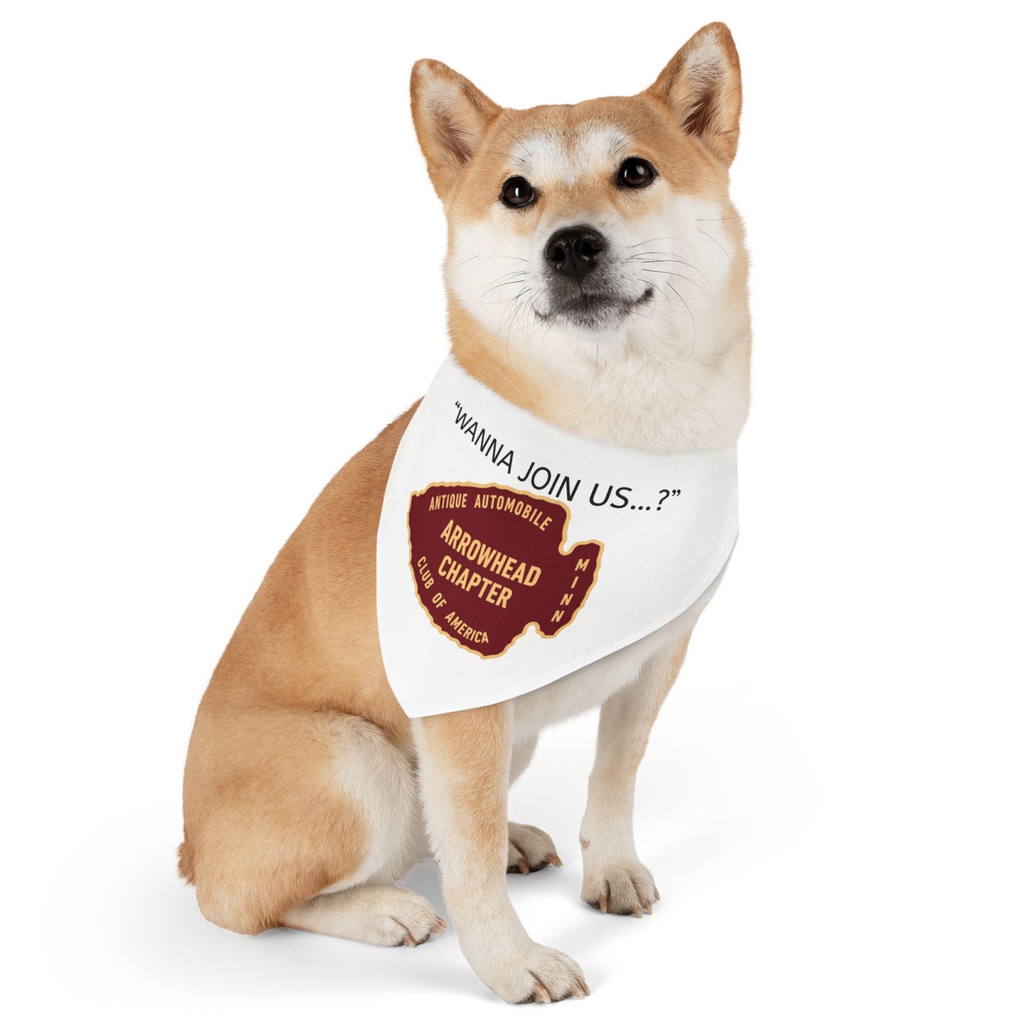 Arrowhead Chapter AACA Pet Bandana — "Wanna Join Us...?"