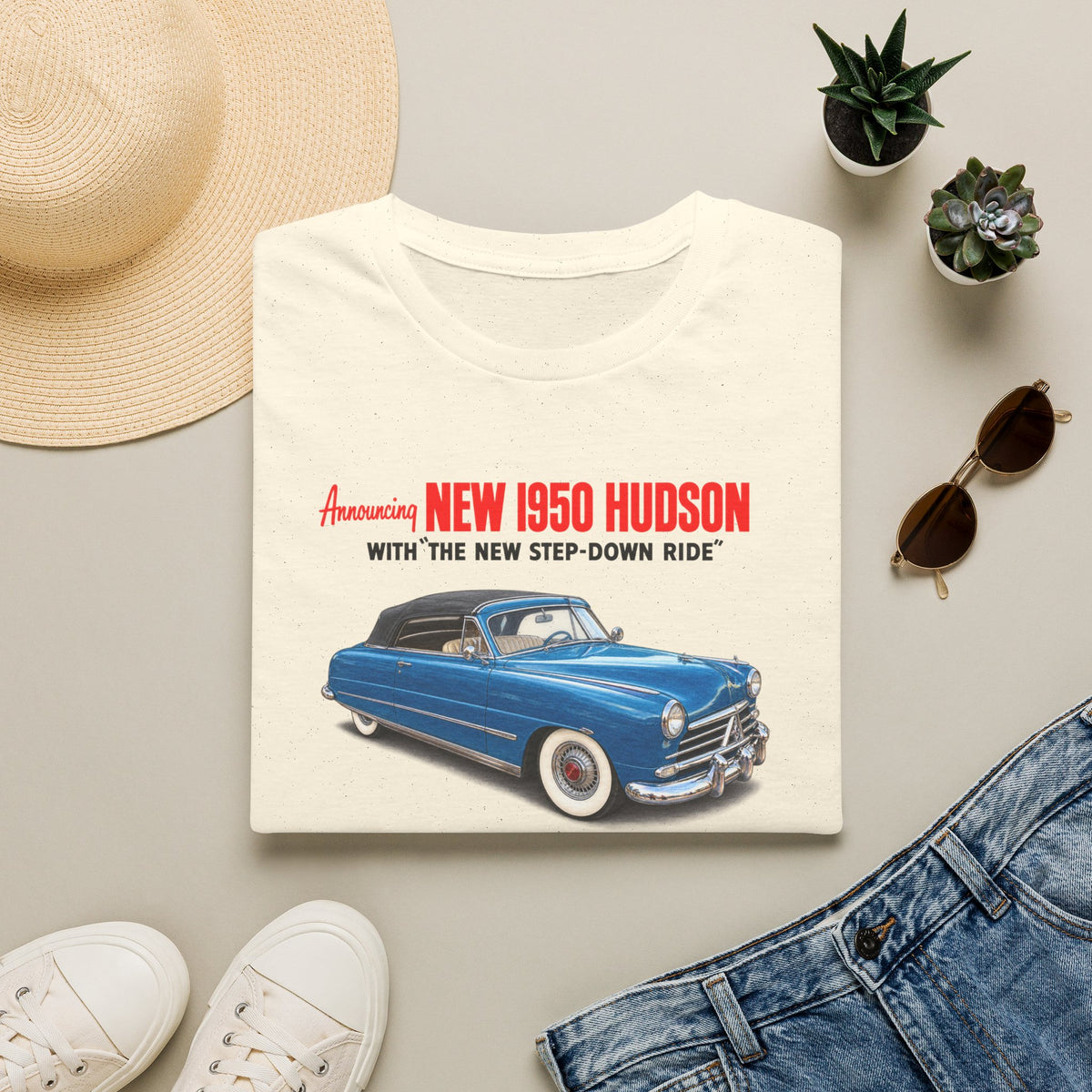1950 Hudson Commodore Six Convertible Brougham Tee – Unisex Softstyle T-Shirt