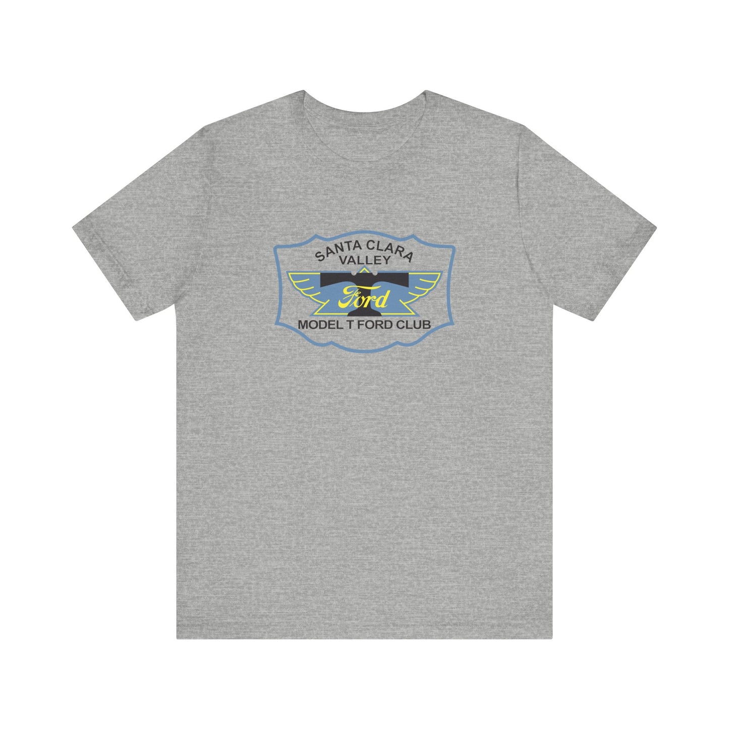 Santa Clara Valley Model T Ford Club (Grey ONLY) Unisex Jersey Short Sleeve Tee