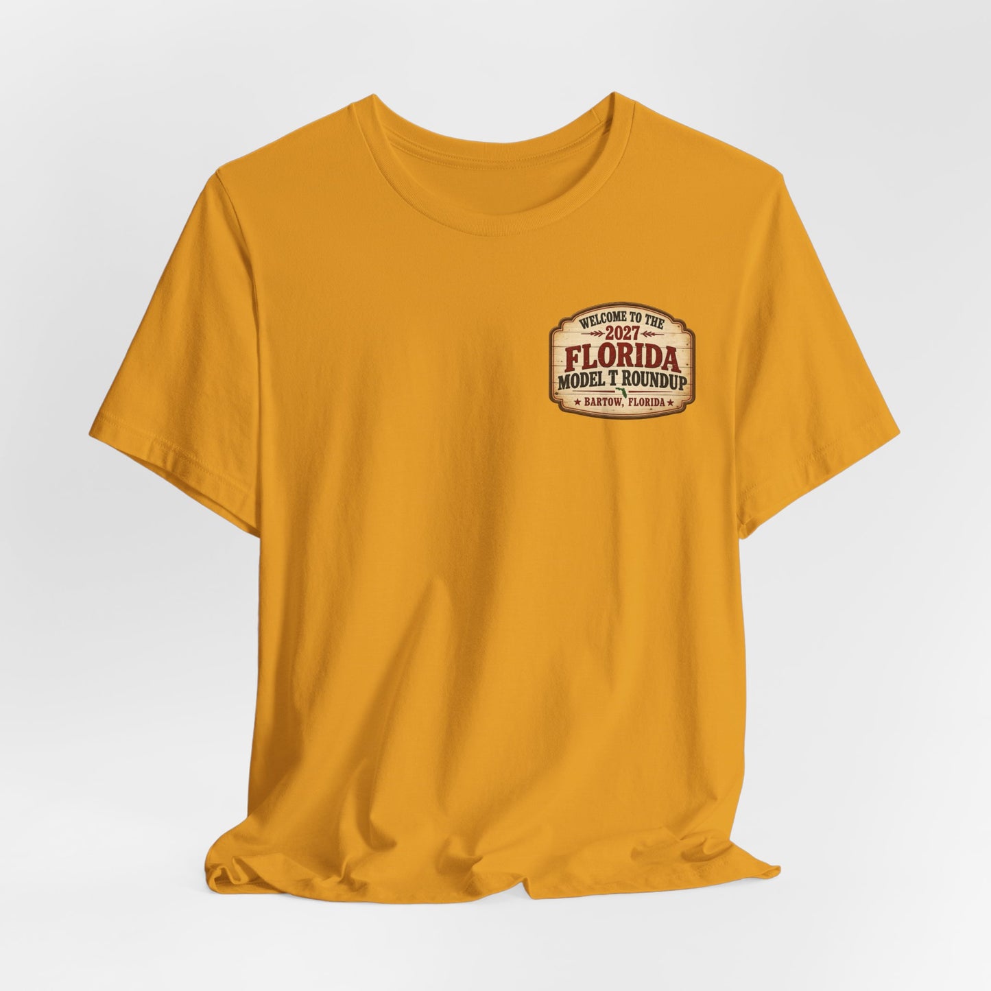 Florida Model T Roundup 2027 Soft-Style T-Shirt - Front and Back Graphics