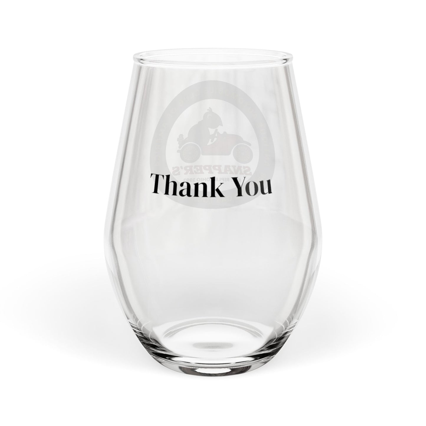 Snapper's Brass and Gas Touring Region Stemless Wine Glass — 11.75 oz Thank You Wine Tumbler