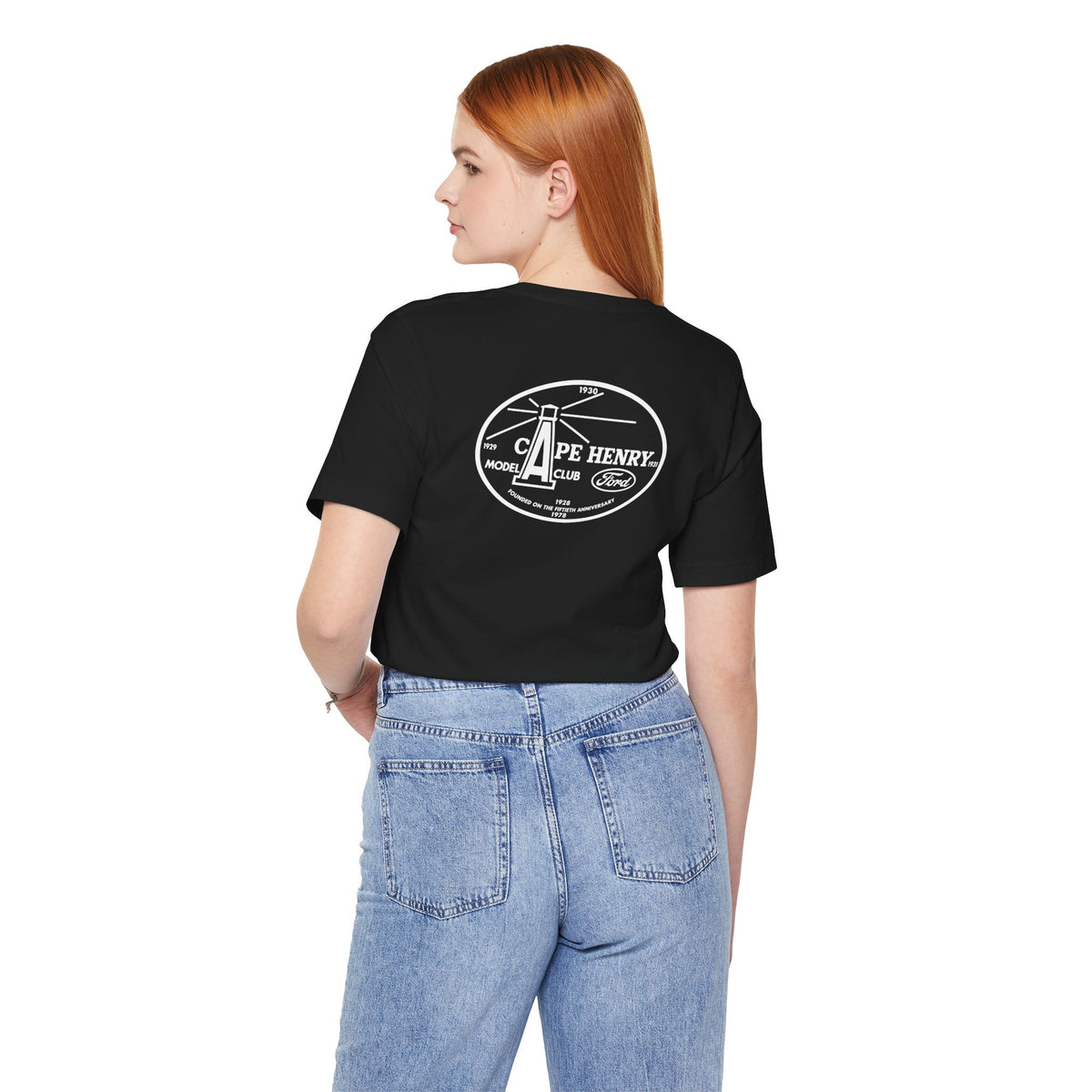 Cape Henry Model A Club Unisex Soft Short Sleeve Tee - Front and Back Logos