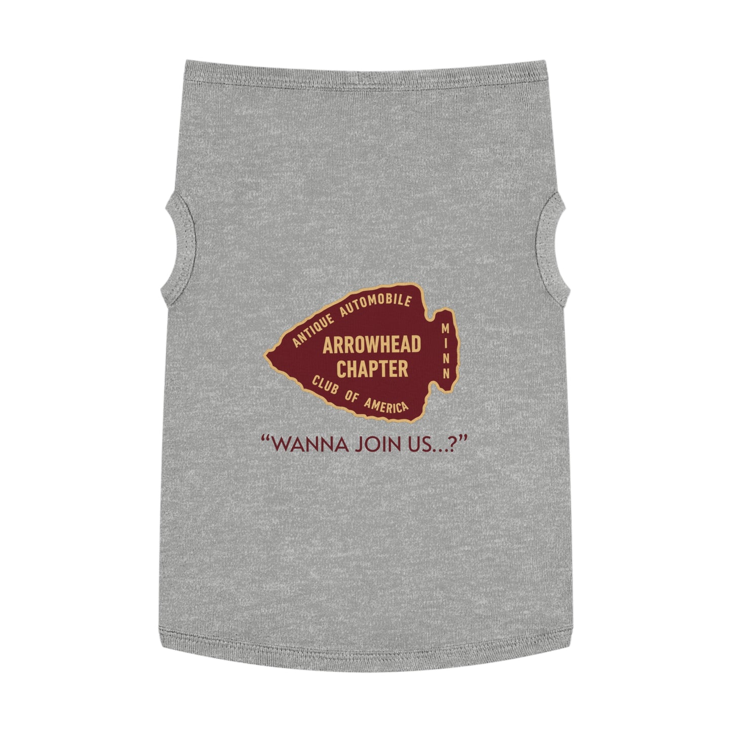 Arrowhead Chapter AACA Pet Tank Top – Vintage Automobile Club Dog Shirt
