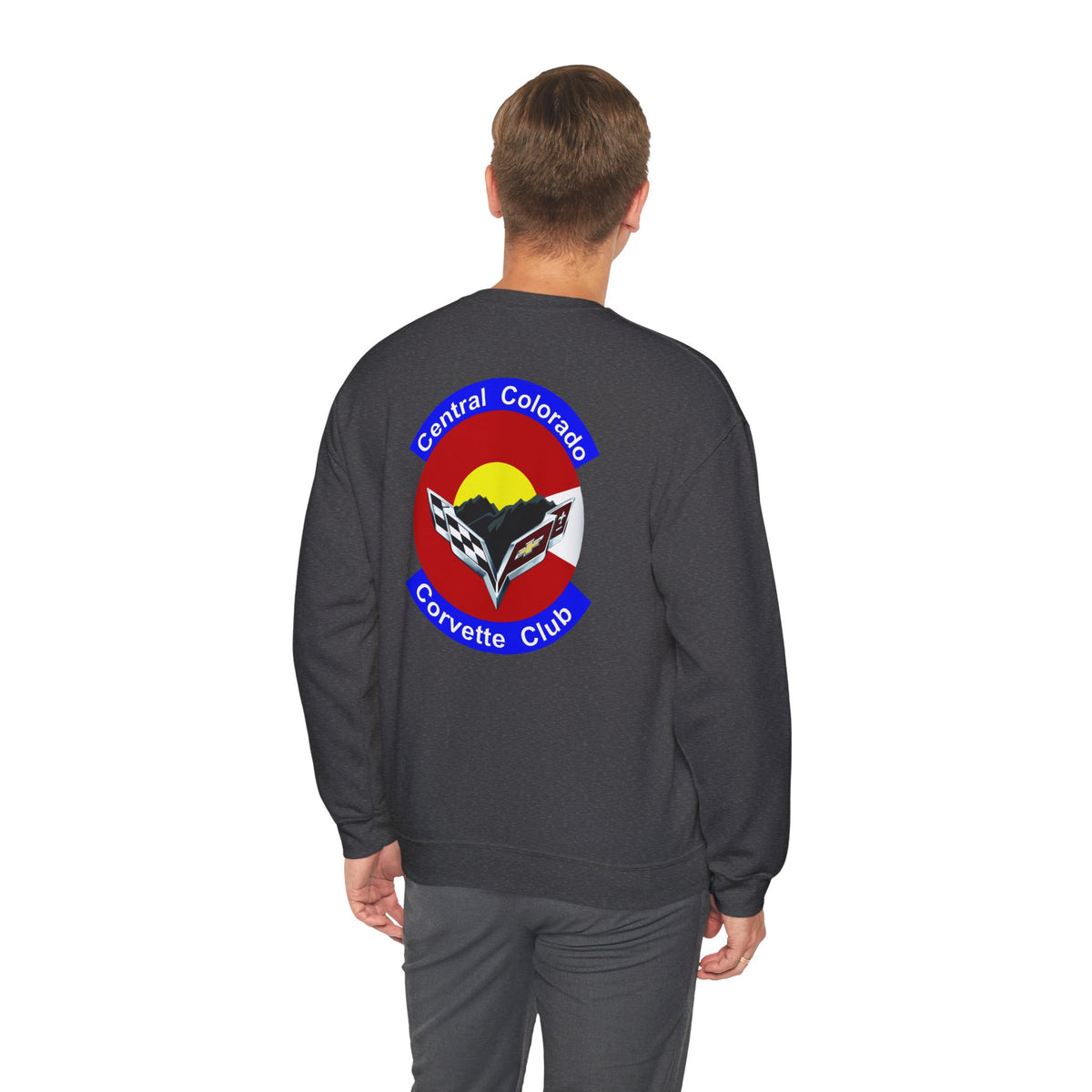 Central Colorado Corvette Club Screen Printed Sweatshirt – Unisex Heavy Blend™ Crewneck Sweatshirt