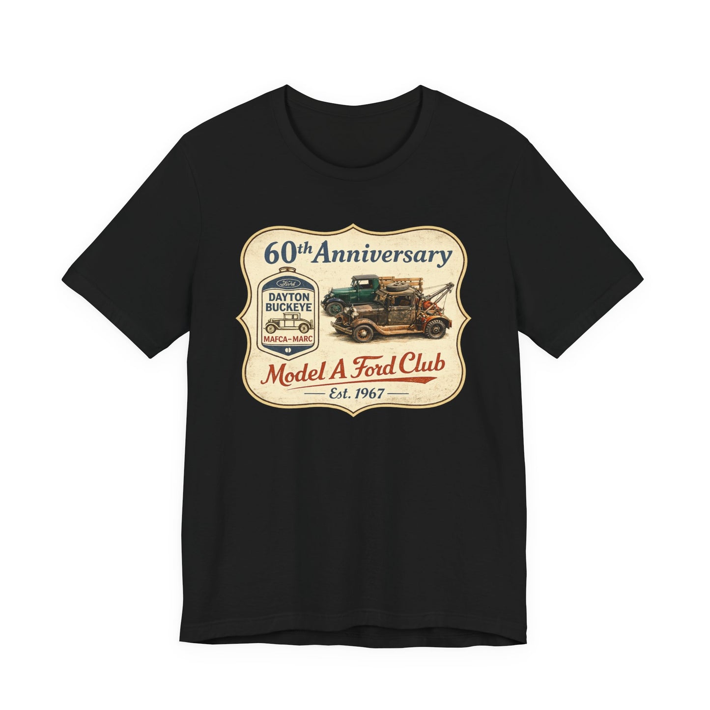 Dayton Buckeye Model A Ford Club 60th Anniversary Tee (JA) - Vintage Classic Truck Shirt