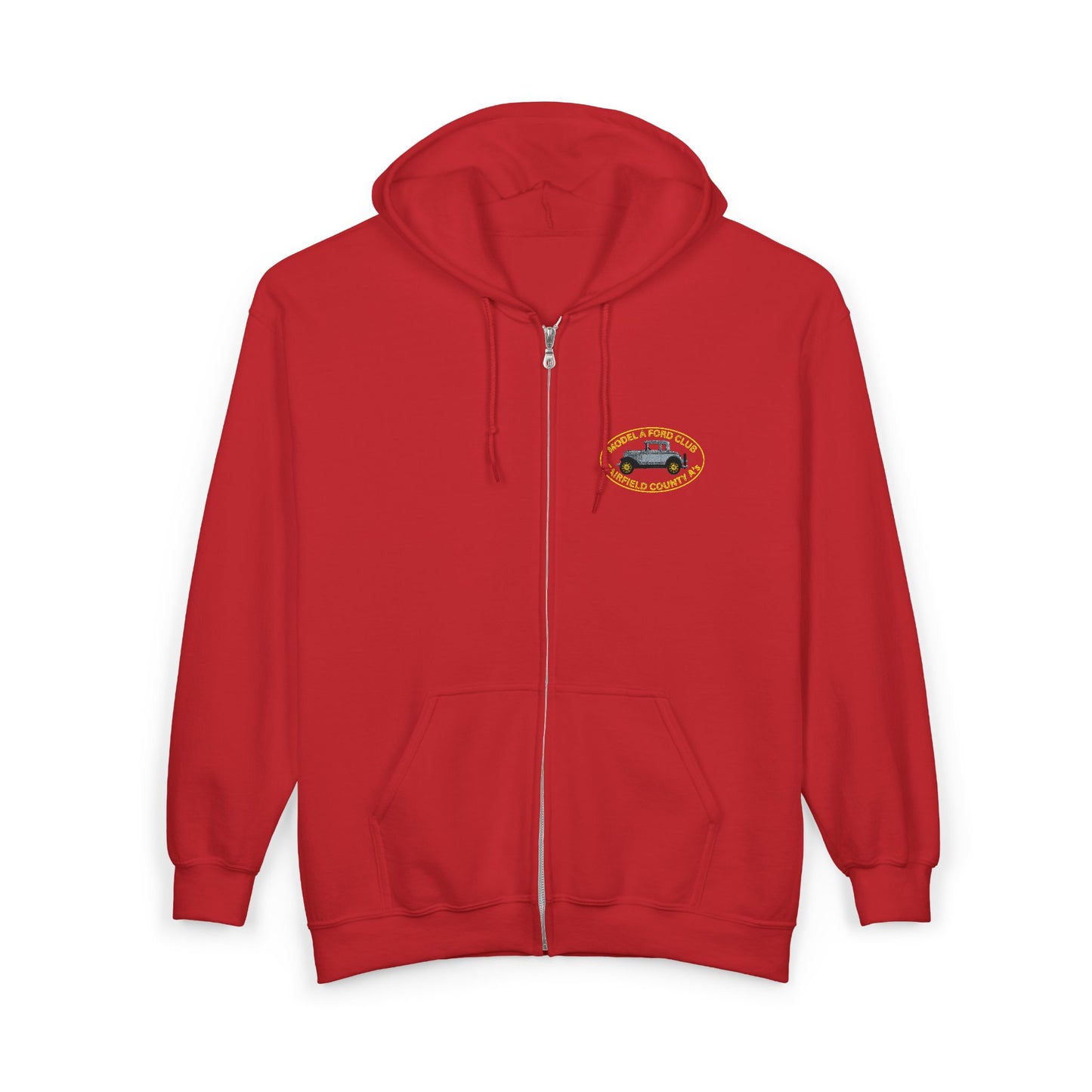Fairfield County A's Full-Zip Hoodie with Embroidered Emblem