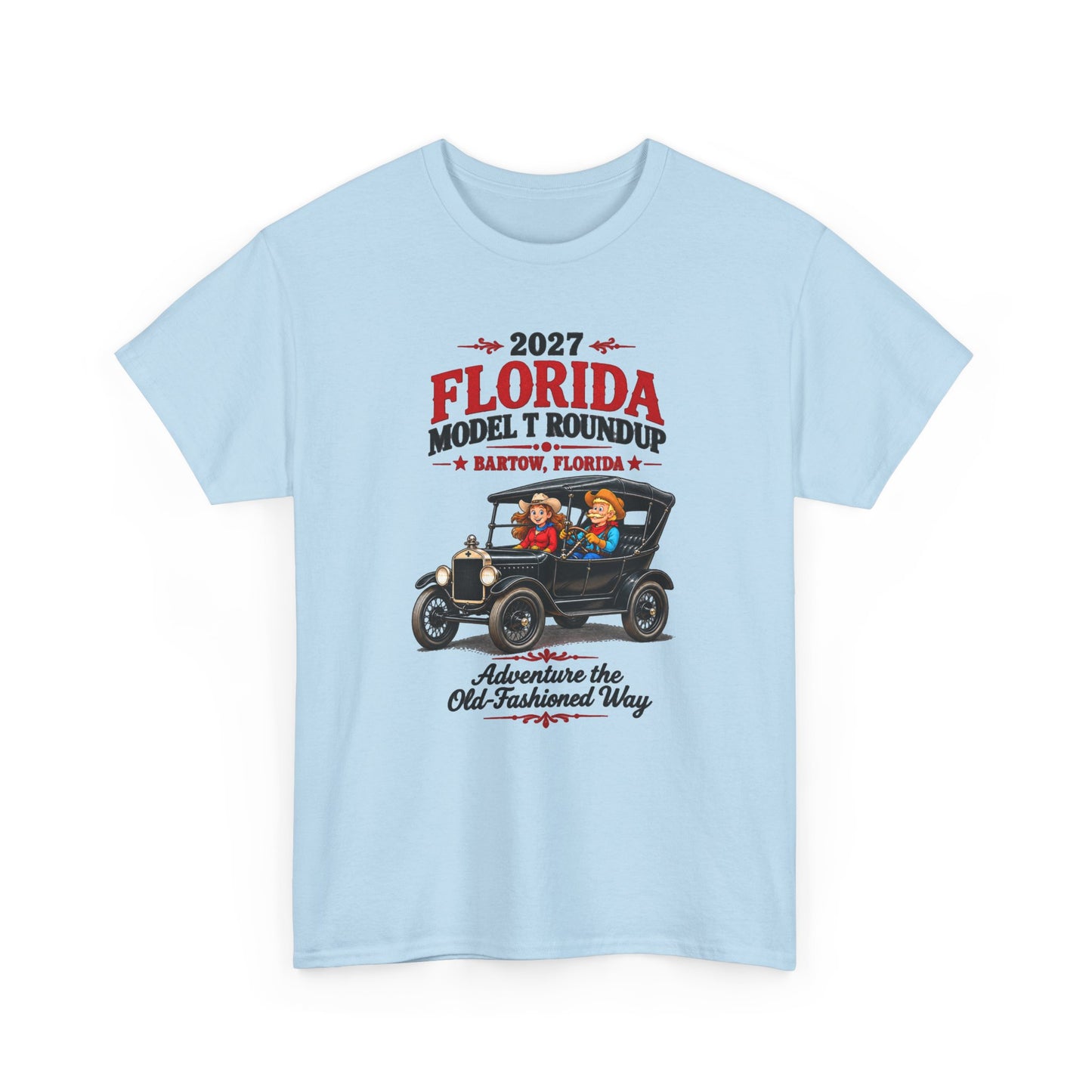 Florida Model T Roundup 2027 T-Shirt — Unisex Heavy Cotton Tee
