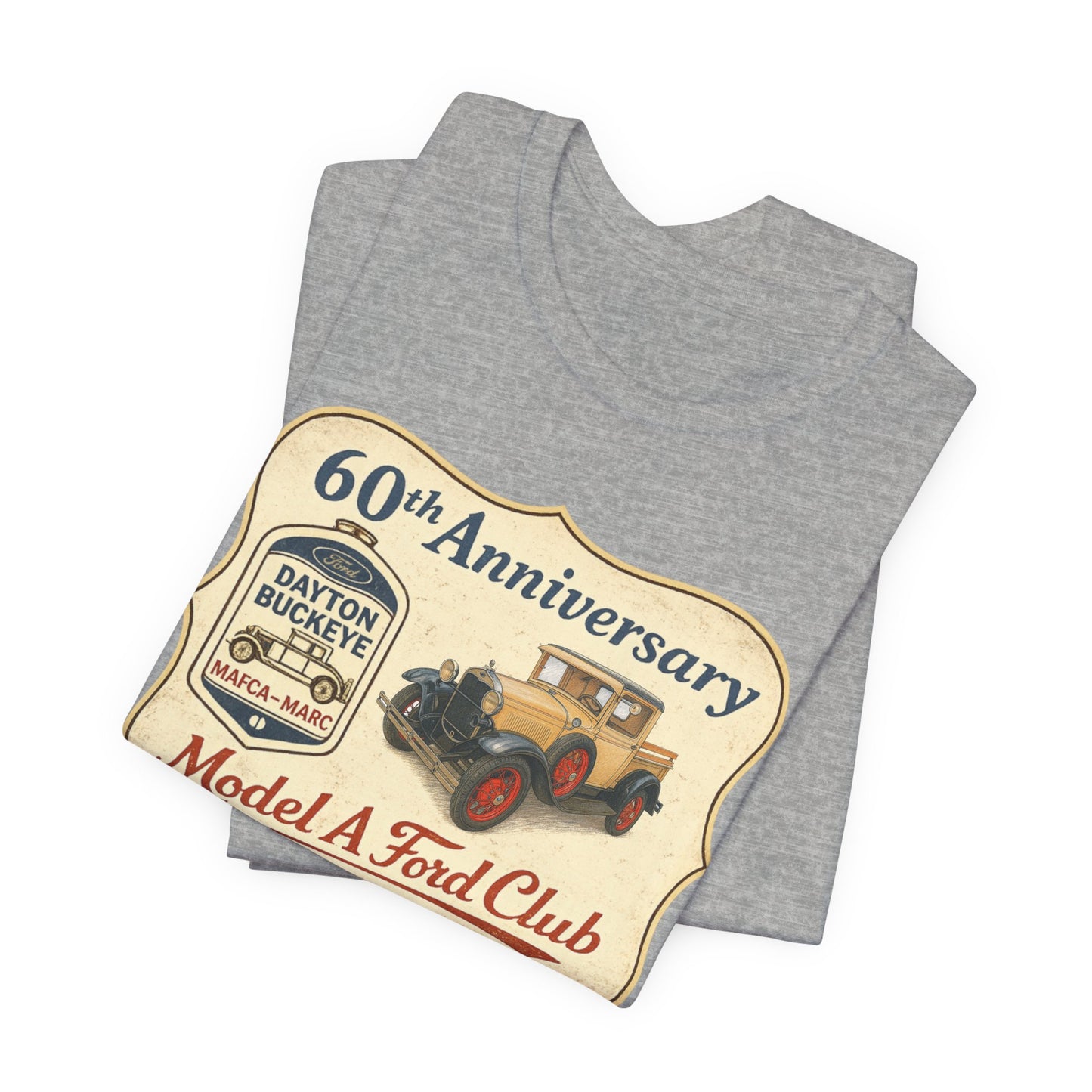 Dayton Buckeye Model A Ford Club 60th Anniversary Tee (DDJ) - Vintage Classic Car Shirt