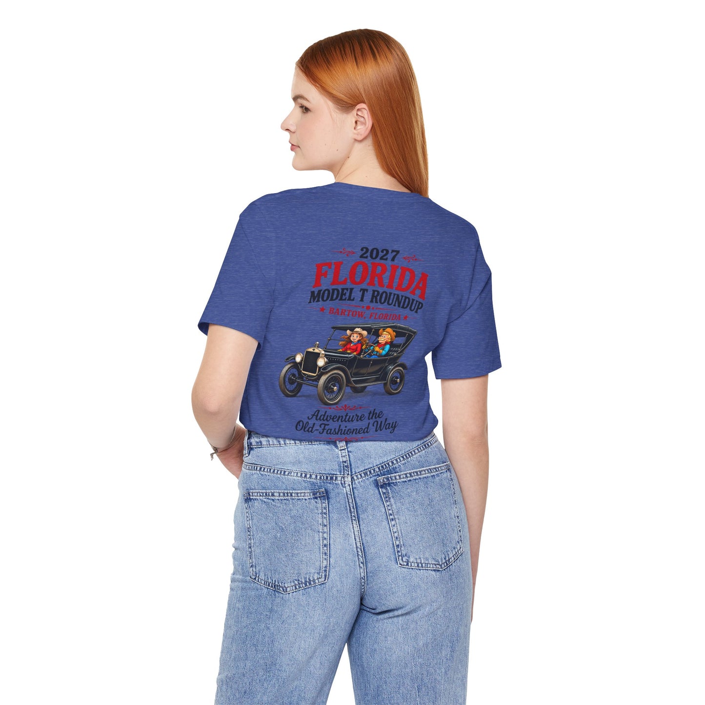 Florida Model T Roundup 2027 Soft-Style T-Shirt - Front and Back Graphics