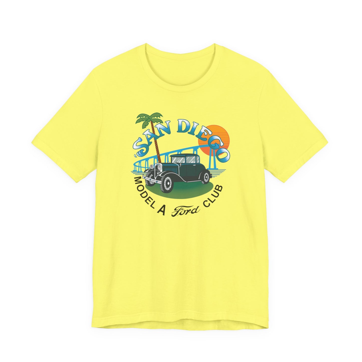 San Diego Model A Ford Club Tee — Large Front Logo