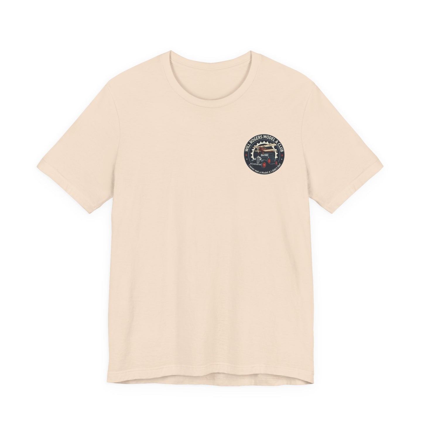 Will Rogers Model A Club (small front logo) Unisex Jersey Tee