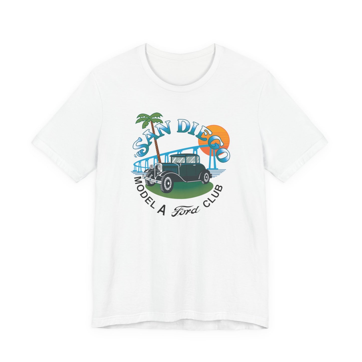 San Diego Model A Ford Club Tee — Large Front Logo