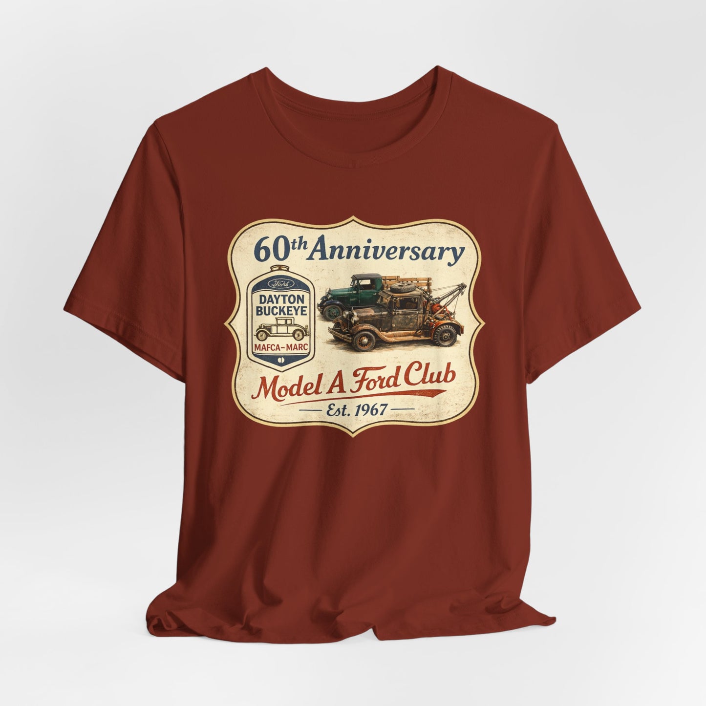 Dayton Buckeye Model A Ford Club 60th Anniversary Tee (JA) - Vintage Classic Truck Shirt