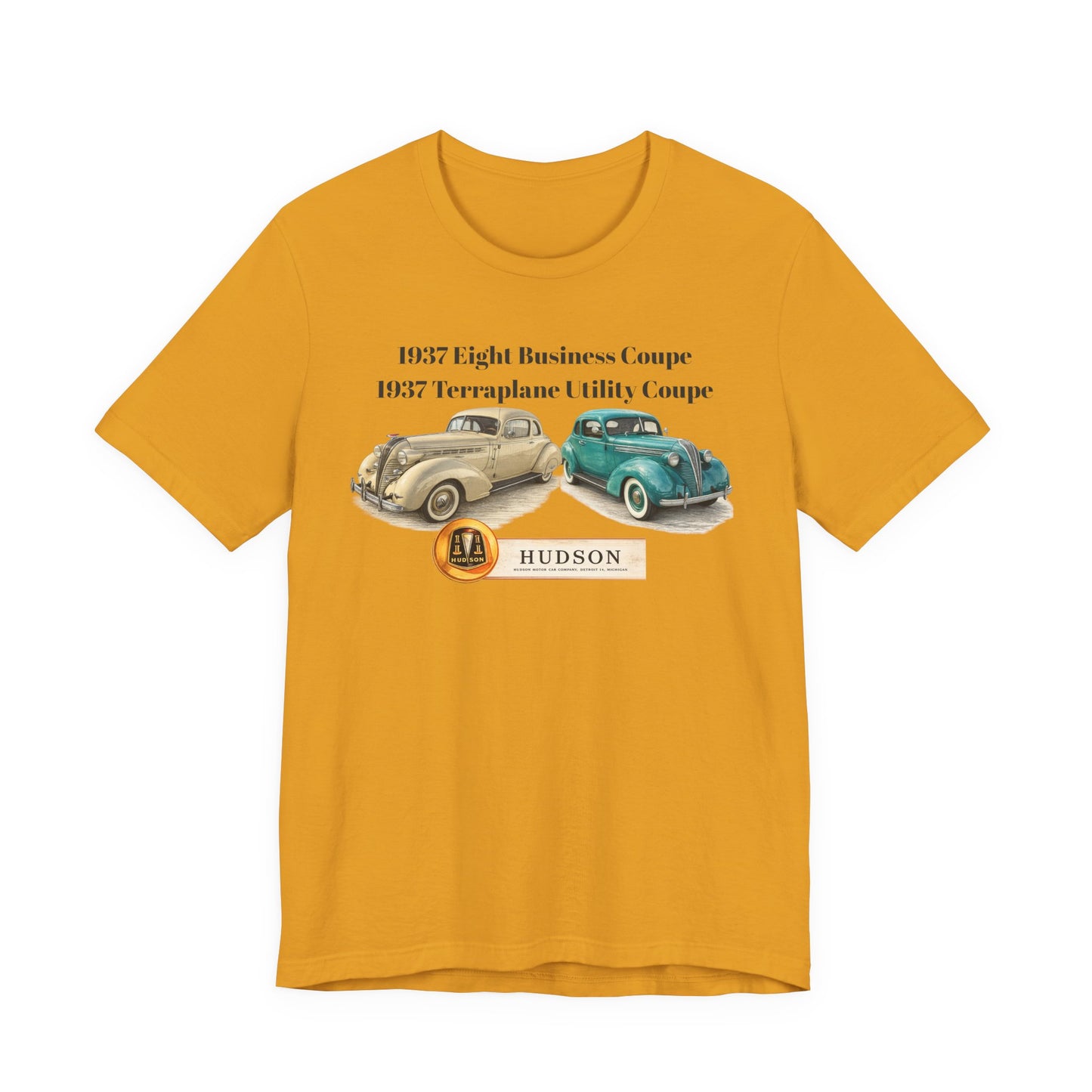 1937 Hudson's Vintage Car Tee - Unisex Jersey Short Sleeve Tee (JG)