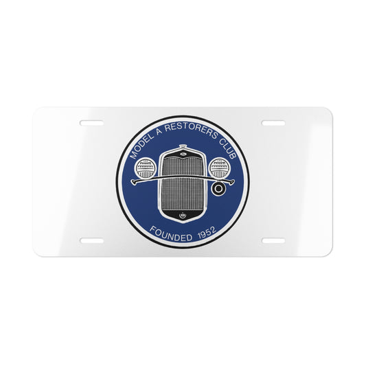 Model A Restorers Club Aluminum Vanity Plate — Founded 1952 Emblem