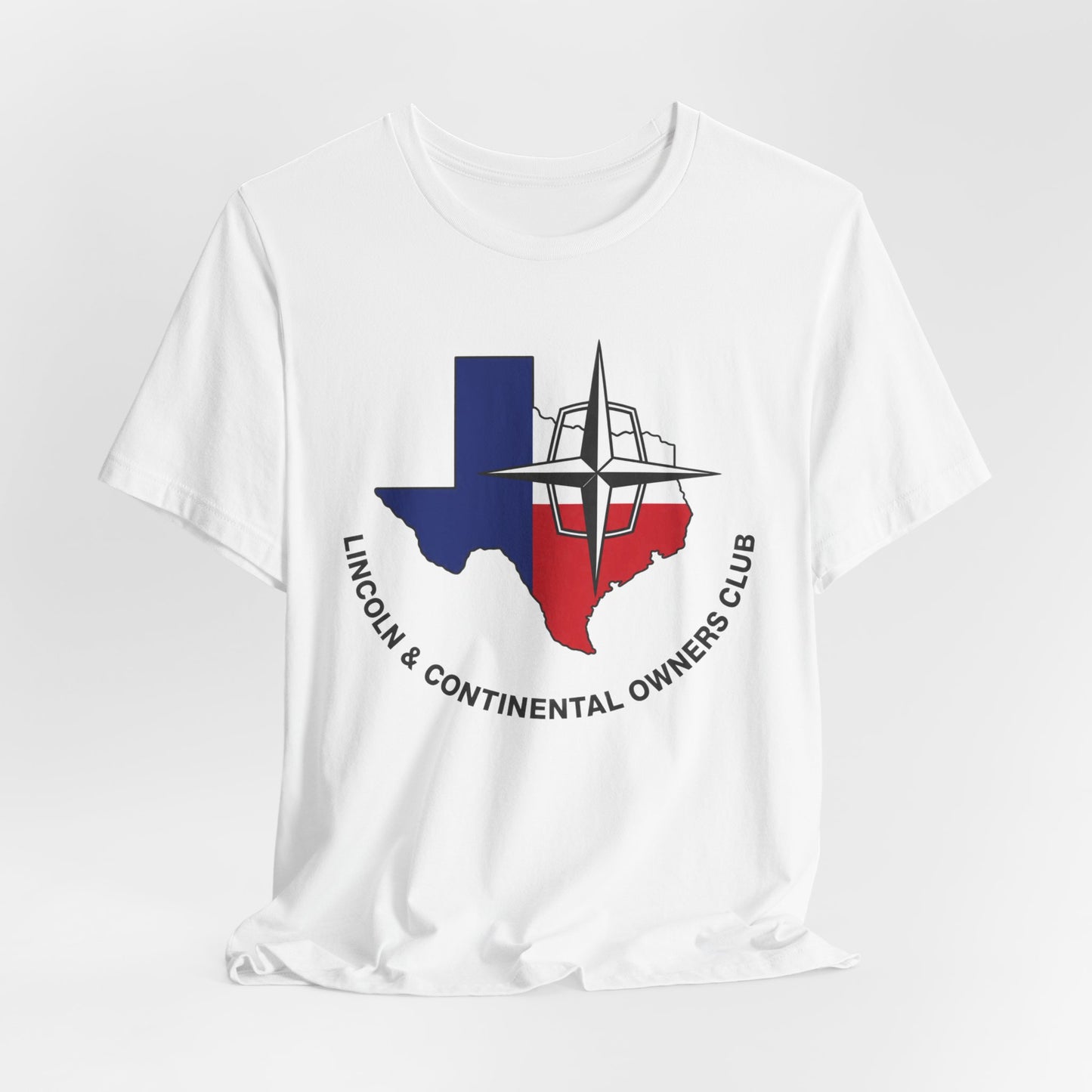 Lincoln & Continental Owners Club - Texas Gulf Coast Region T‑Shirt — Unisex Jersey Short Sleeve Tee
