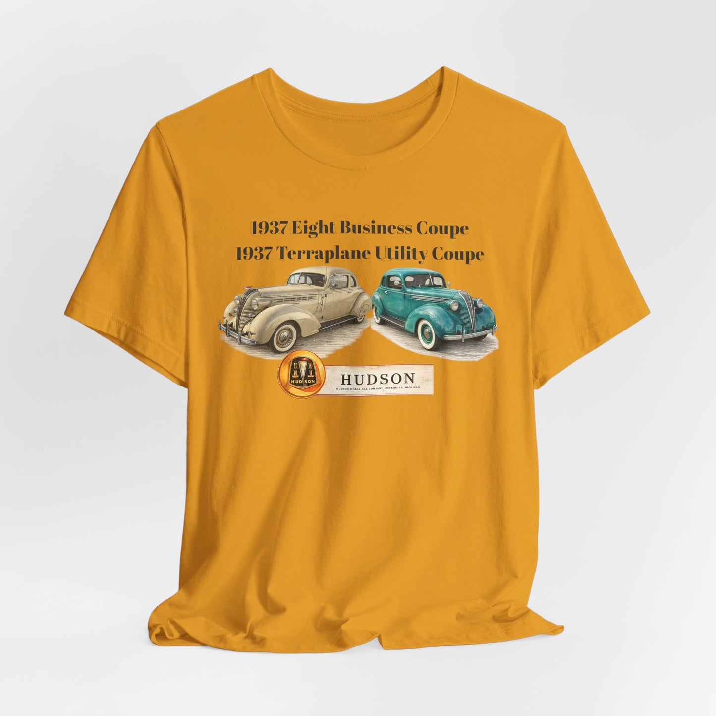 1937 Hudson's Vintage Car Tee - Unisex Jersey Short Sleeve Tee (JG)