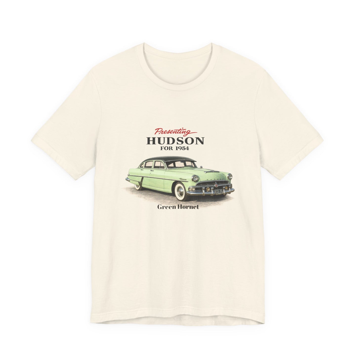1954 Hudson Hornet Vintage Car Tee — Green Classic Automobile Graphic T-Shirt (RonR)
