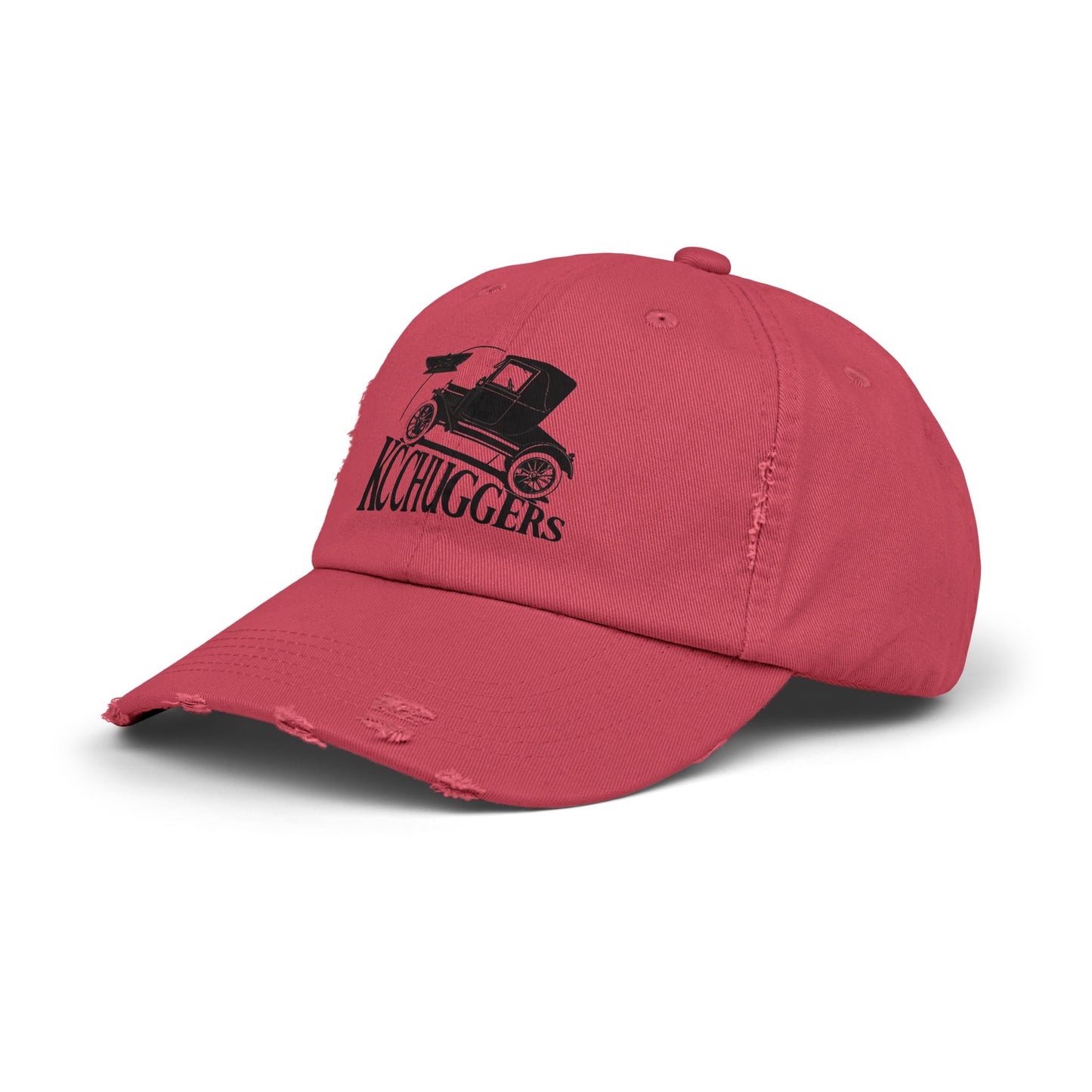 Distressed Baseball Cap — Vintage Car KC Chuggers Logo