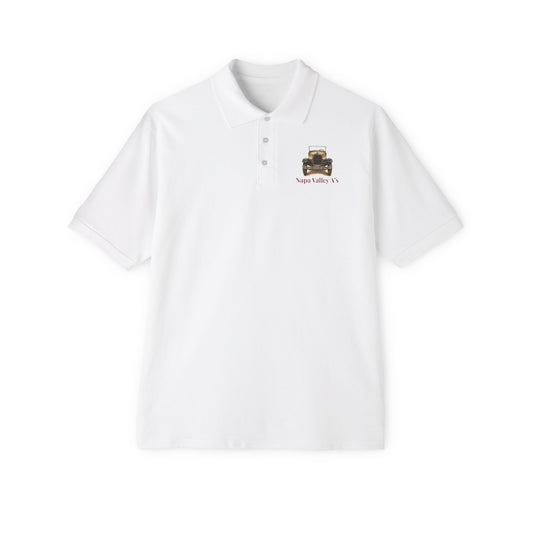 Napa Valley A's Classic Cotton Polo - Small Chest Logo and Large Back Logo