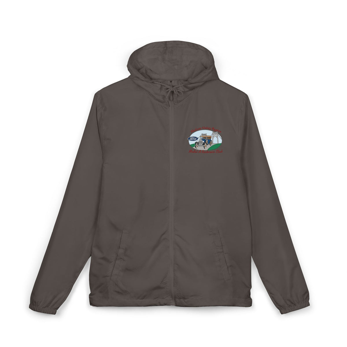 Hudson Valley Region Model A Restorers Club Windbreaker Jacket - Front and Back Logos