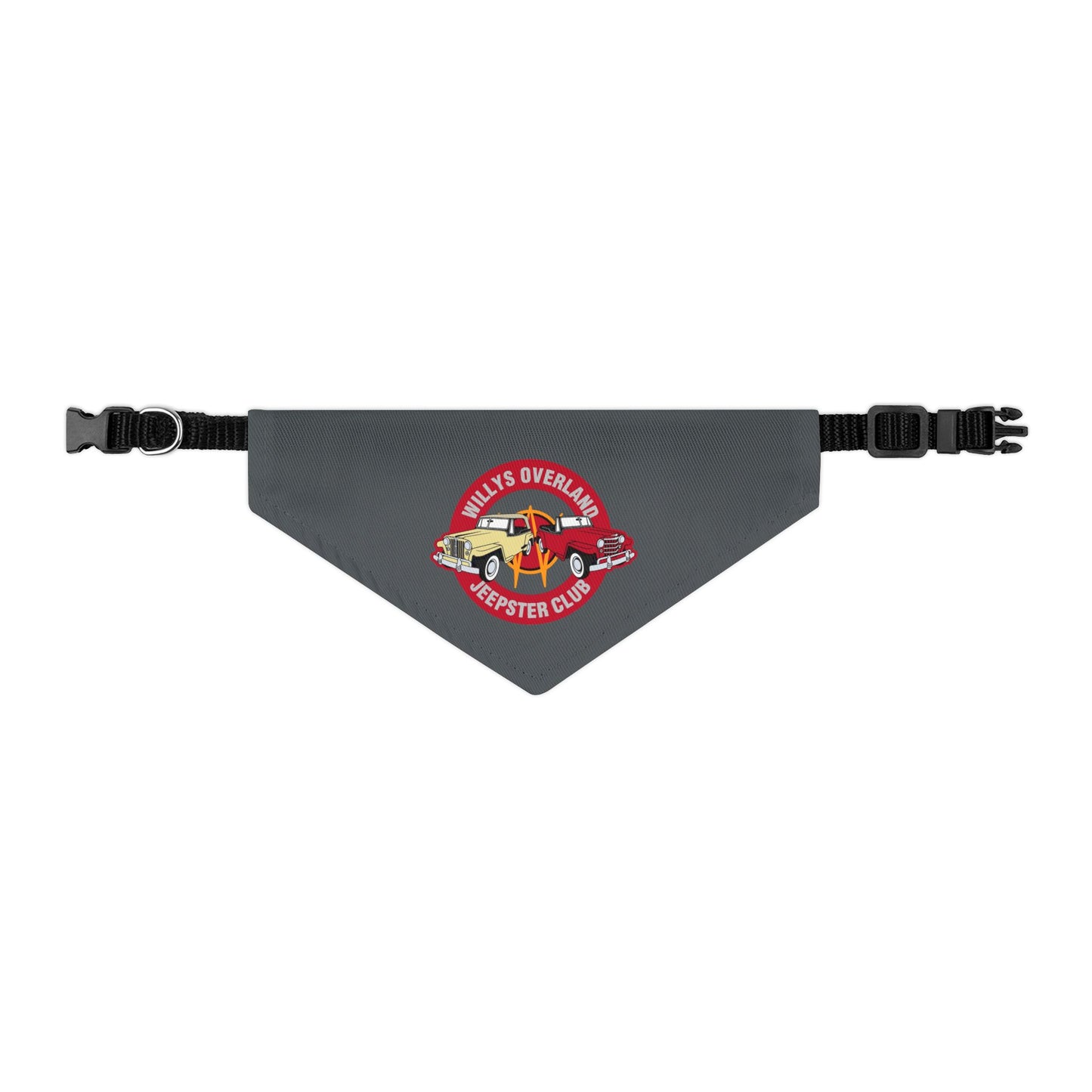 Willys Overland Jeepster Club Pet Bandana Collar — Vintage Jeep Dog Scarf
